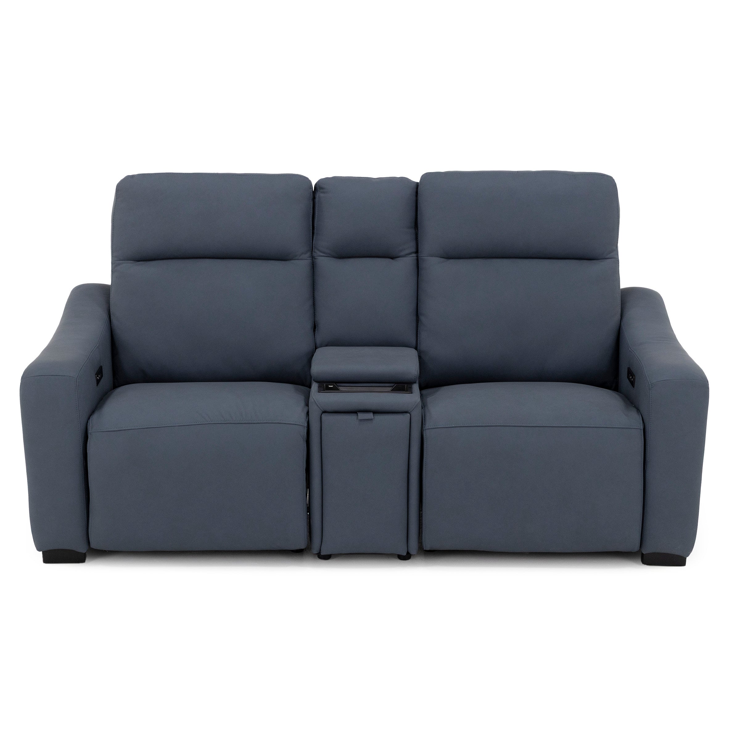 Kaden 3-Pc. Leather Power Headrest Reclining Console Loveseat