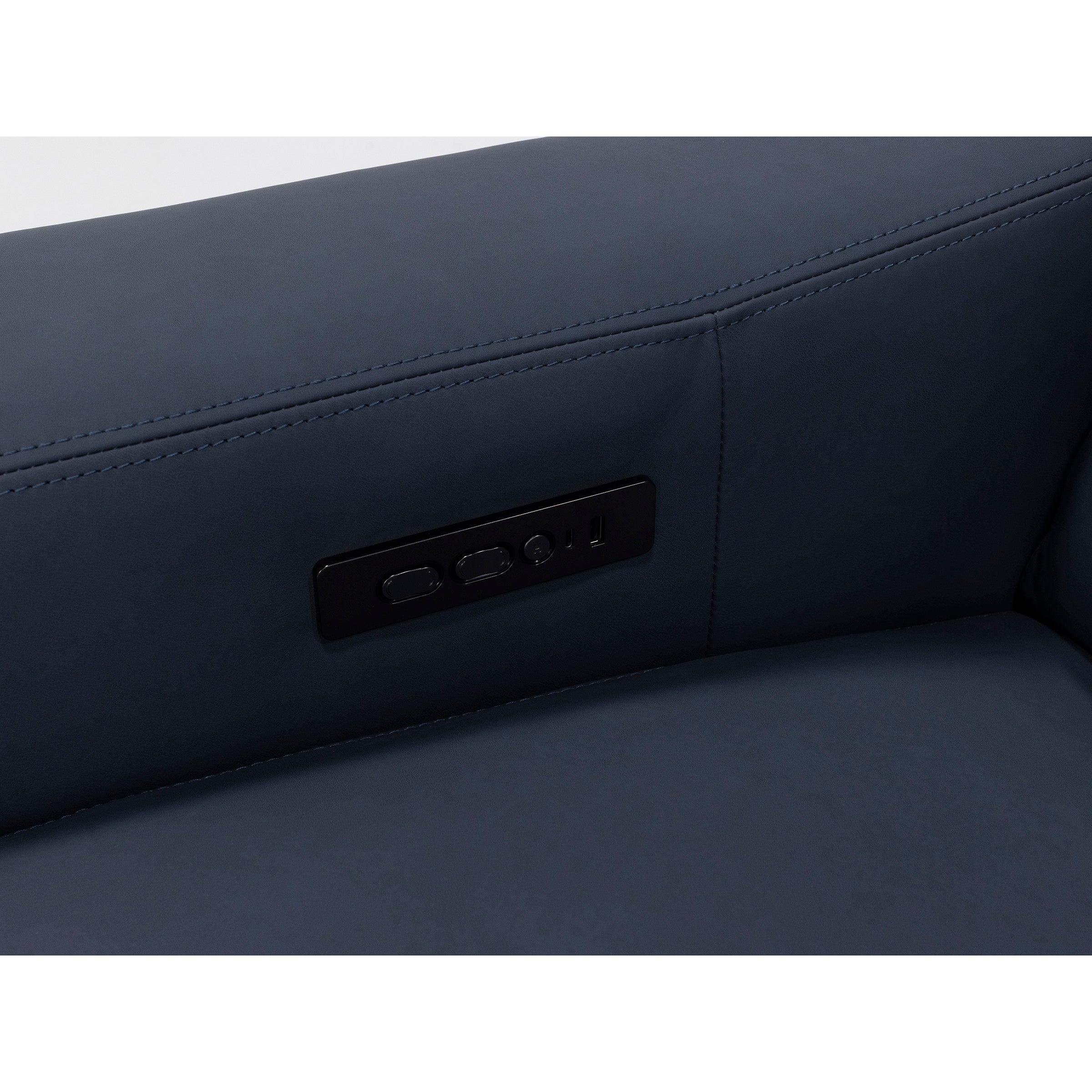 Kaden 3-Pc. Leather Power Headrest Reclining Console Loveseat