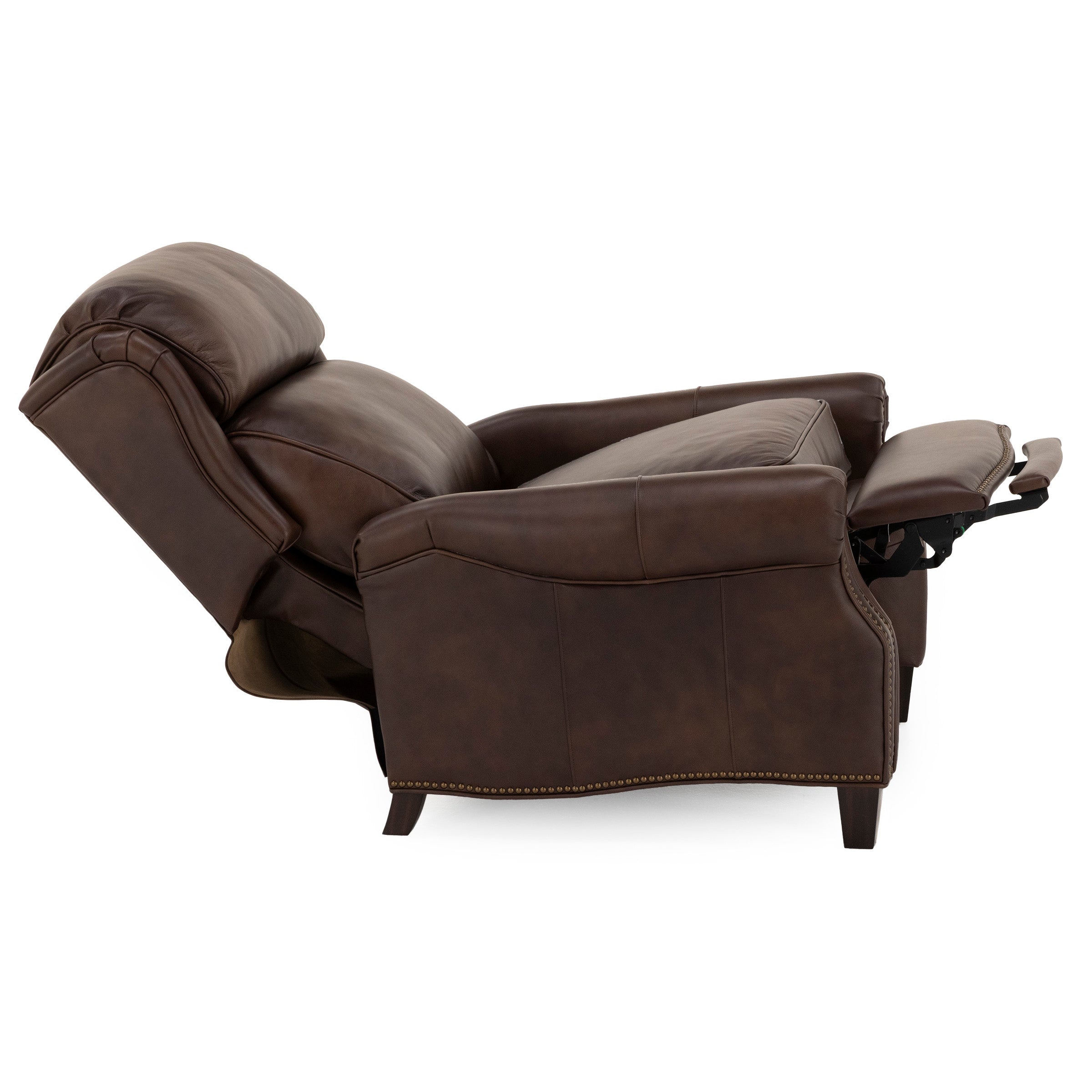 Gordon Leather High Leg Wing Back Recliner