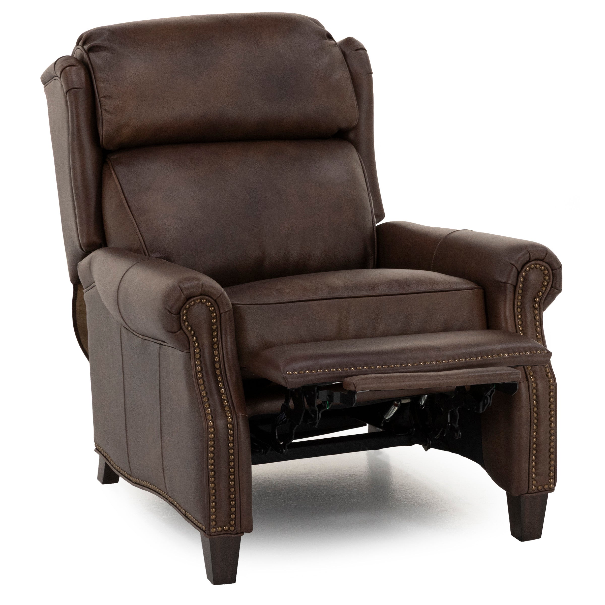 Gordon Leather High Leg Wing Back Recliner
