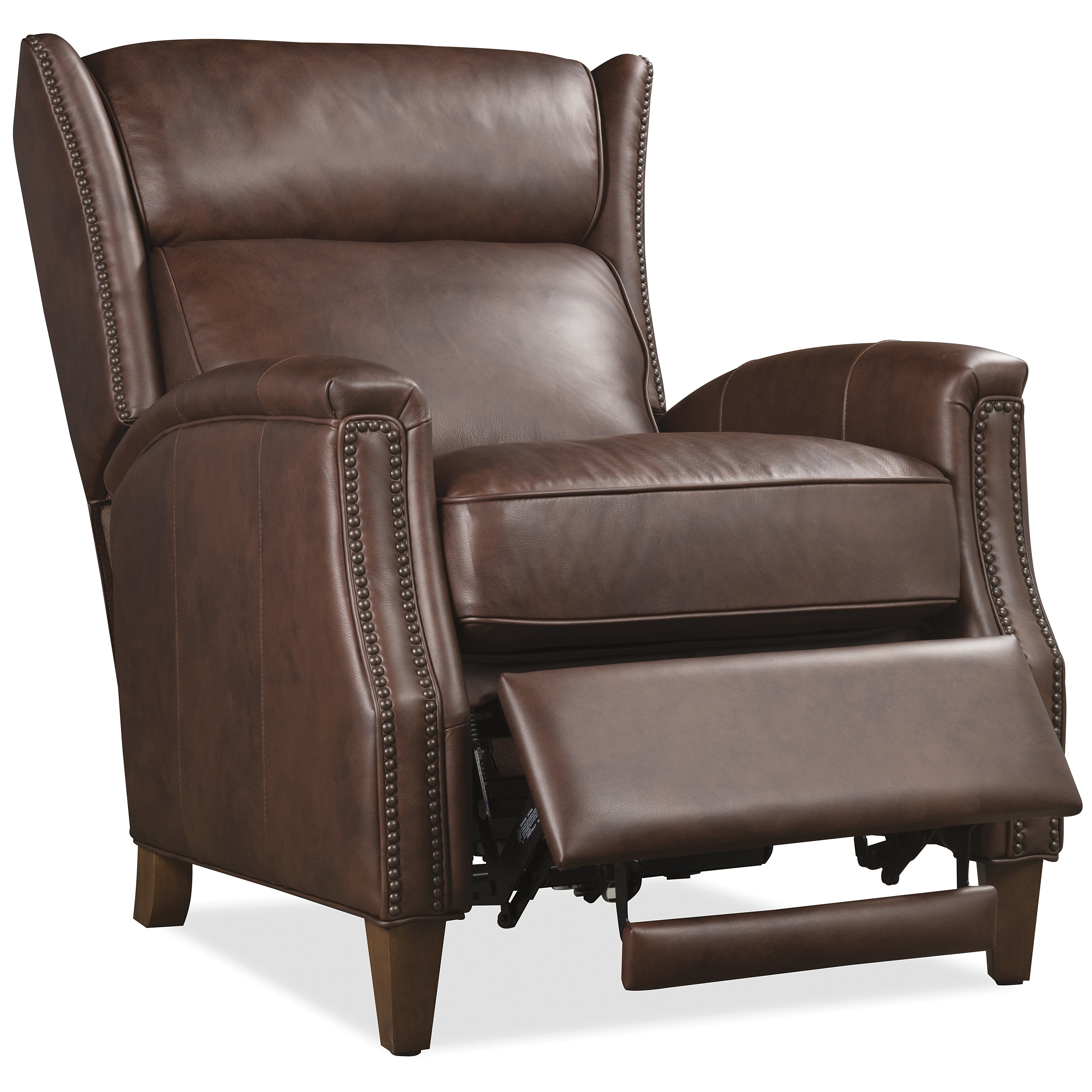 Lorne Leather Power Headrest High Leg Recliner