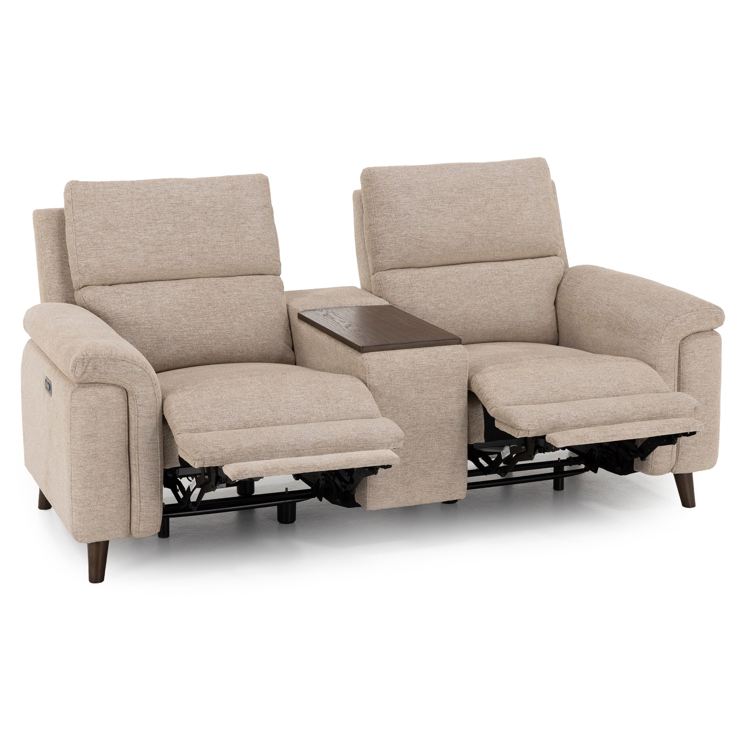 Nicole Power Headrest Reclining Console Loveseat