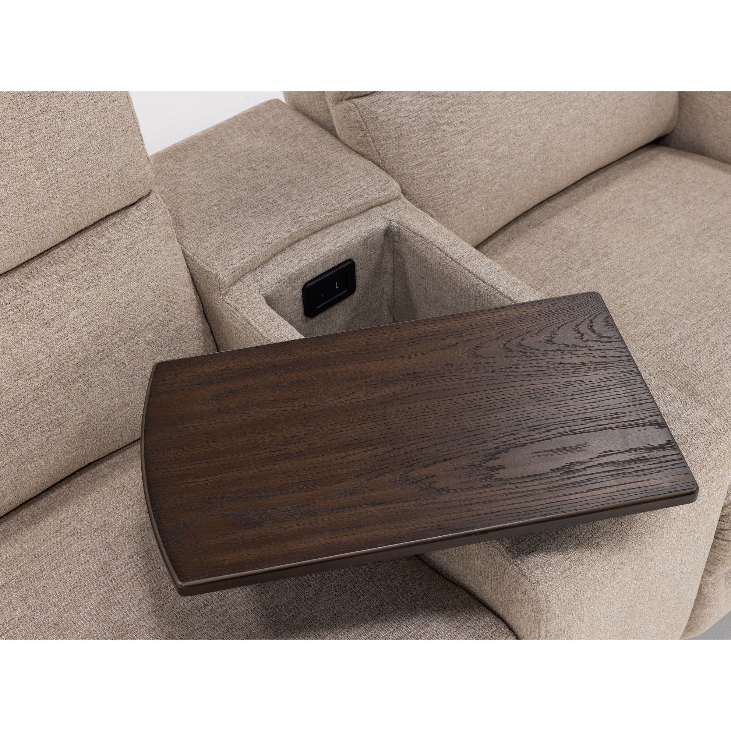 Nicole Power Headrest Reclining Console Loveseat