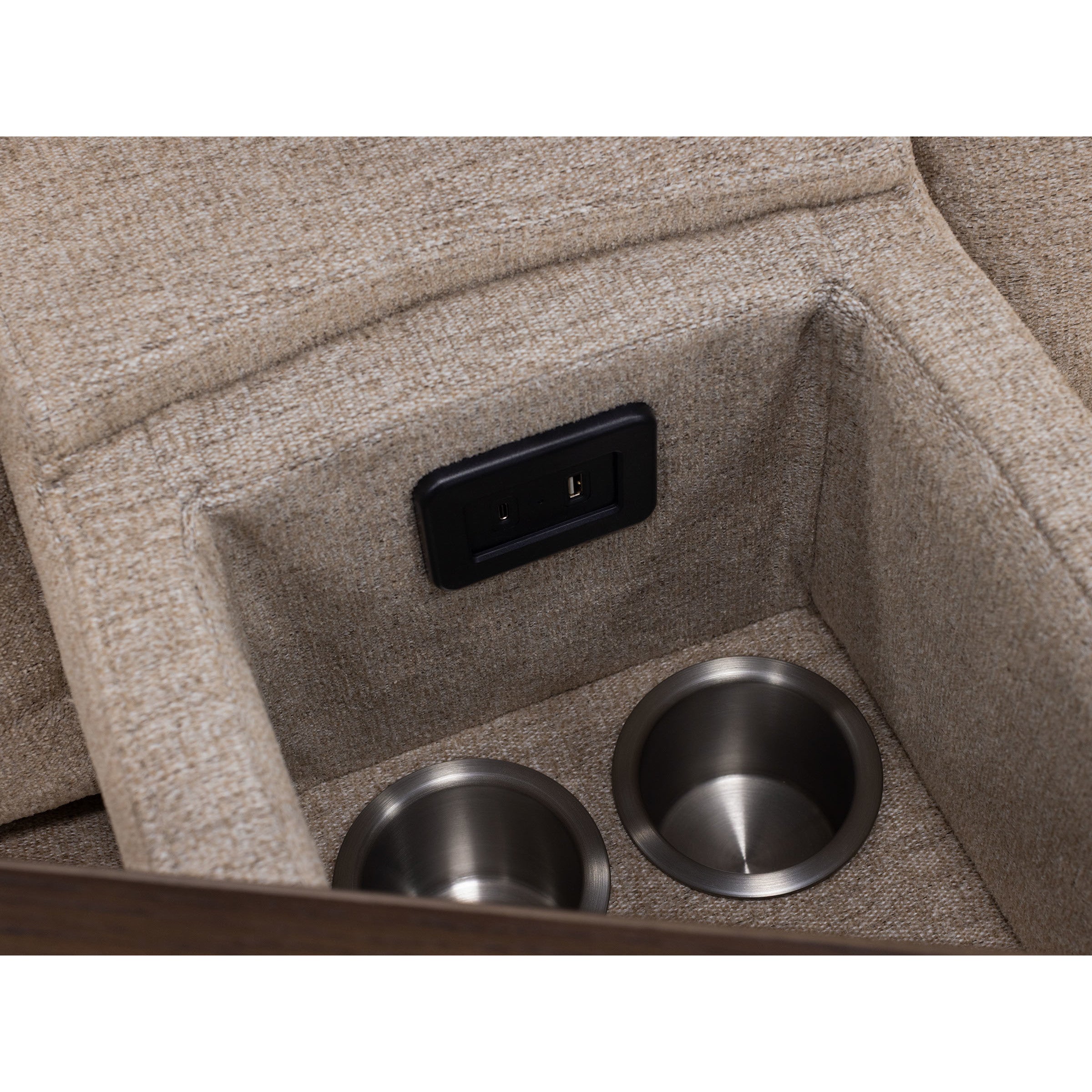 Nicole Power Headrest Reclining Console Loveseat