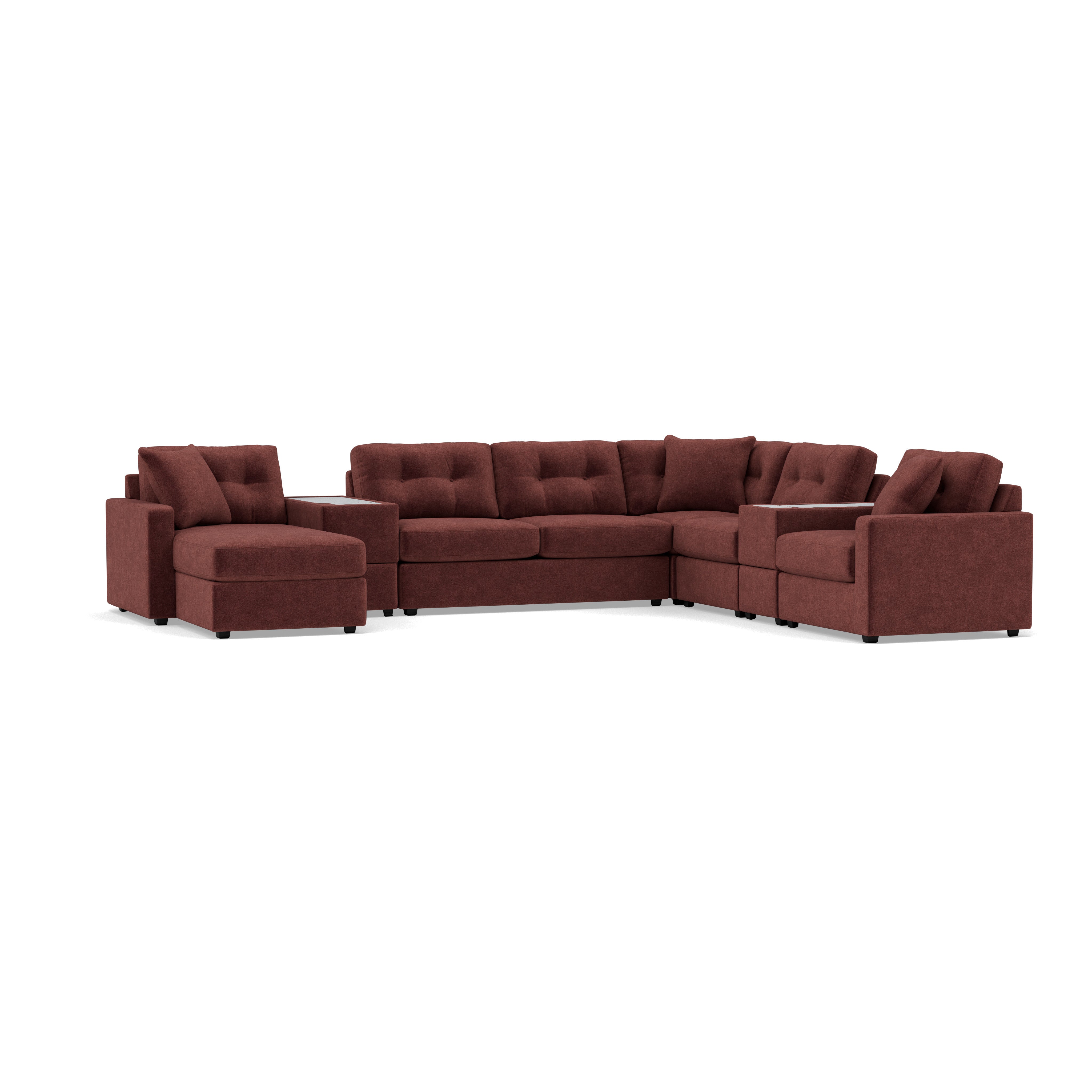 Drew & Jonathan Home Modular One 7-Pc. Sectional With Memory Foam Sleeper