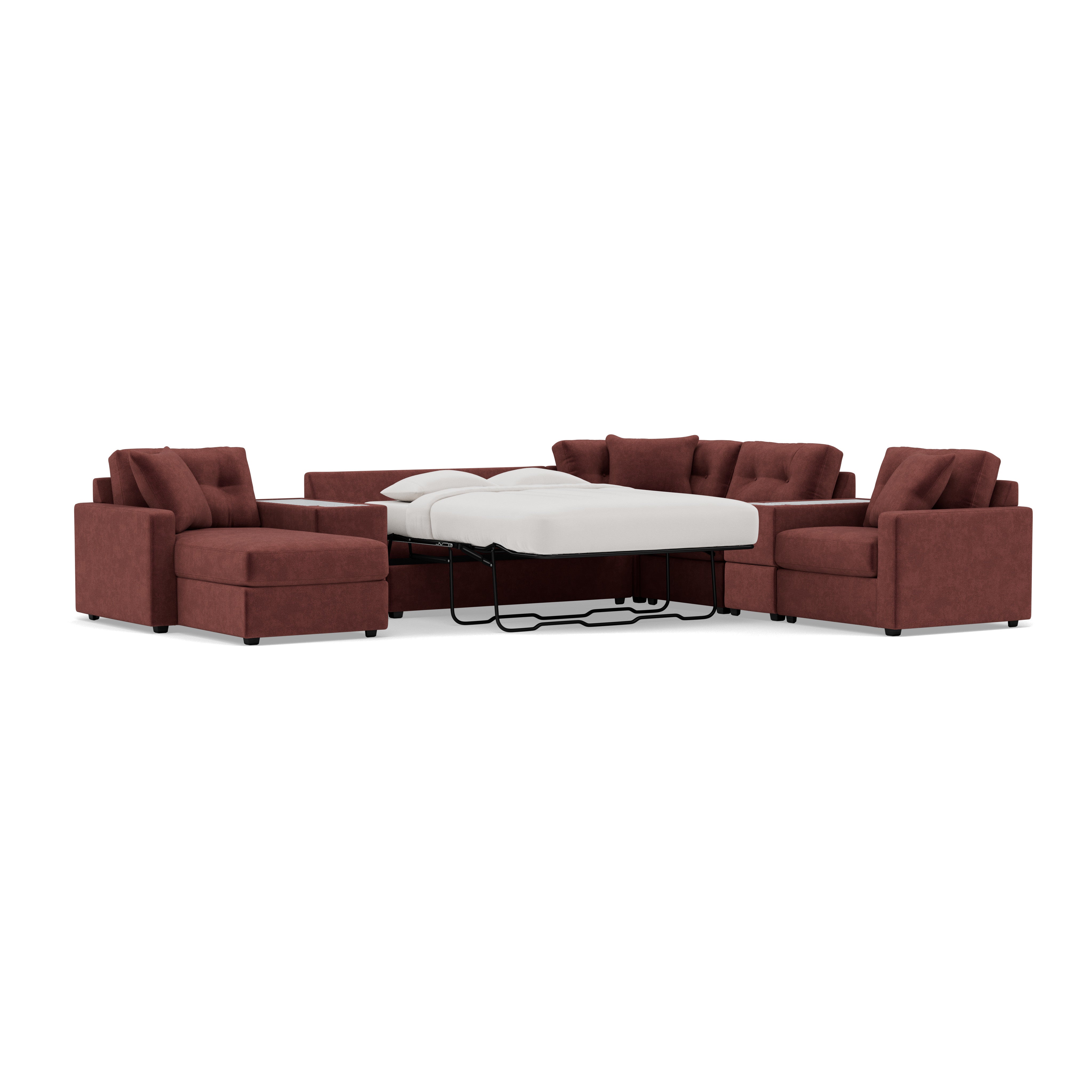 Drew & Jonathan Home Modular One 7-Pc. Sectional With Memory Foam Sleeper
