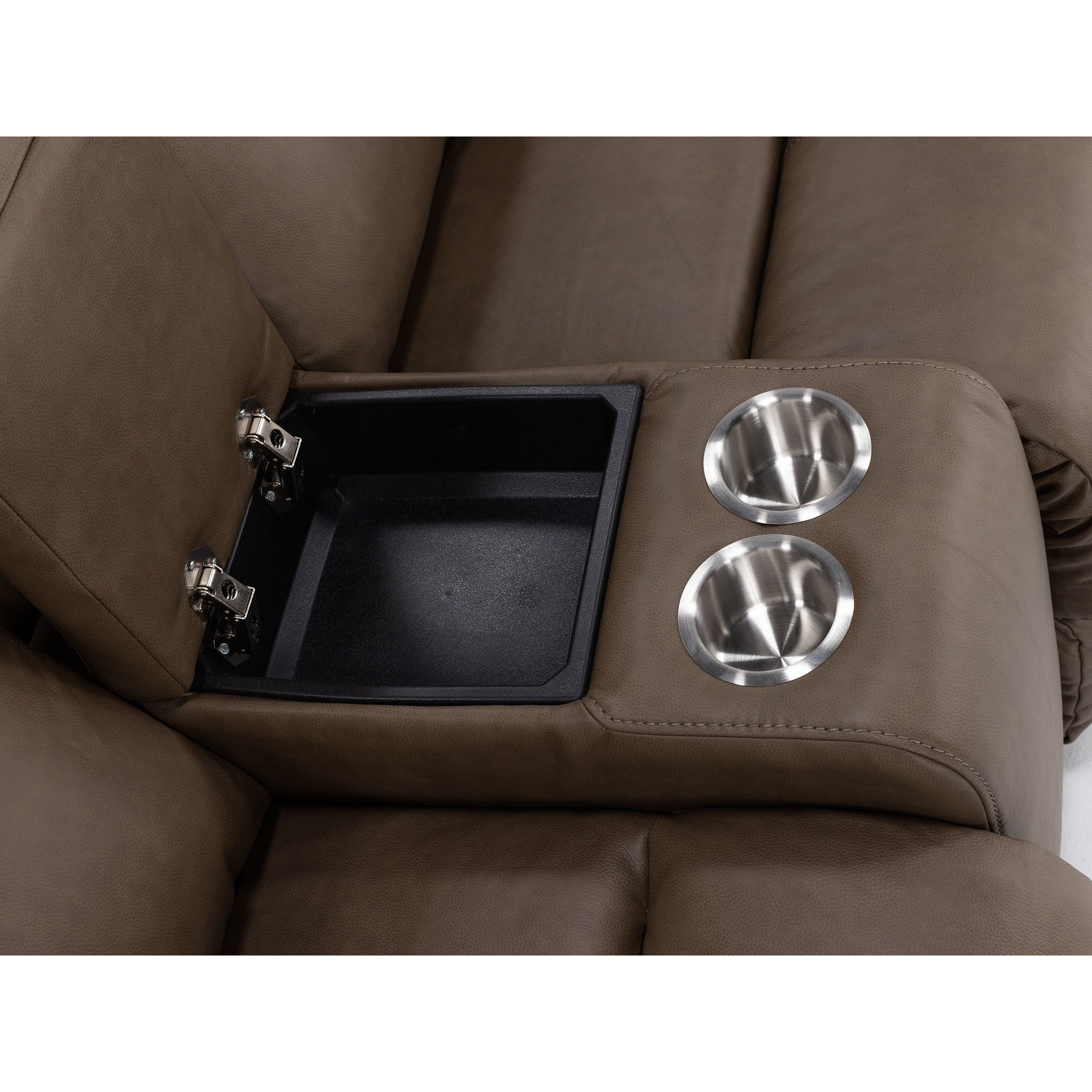 Hudson Power Headrest Reclining Console Loveseat With Massage