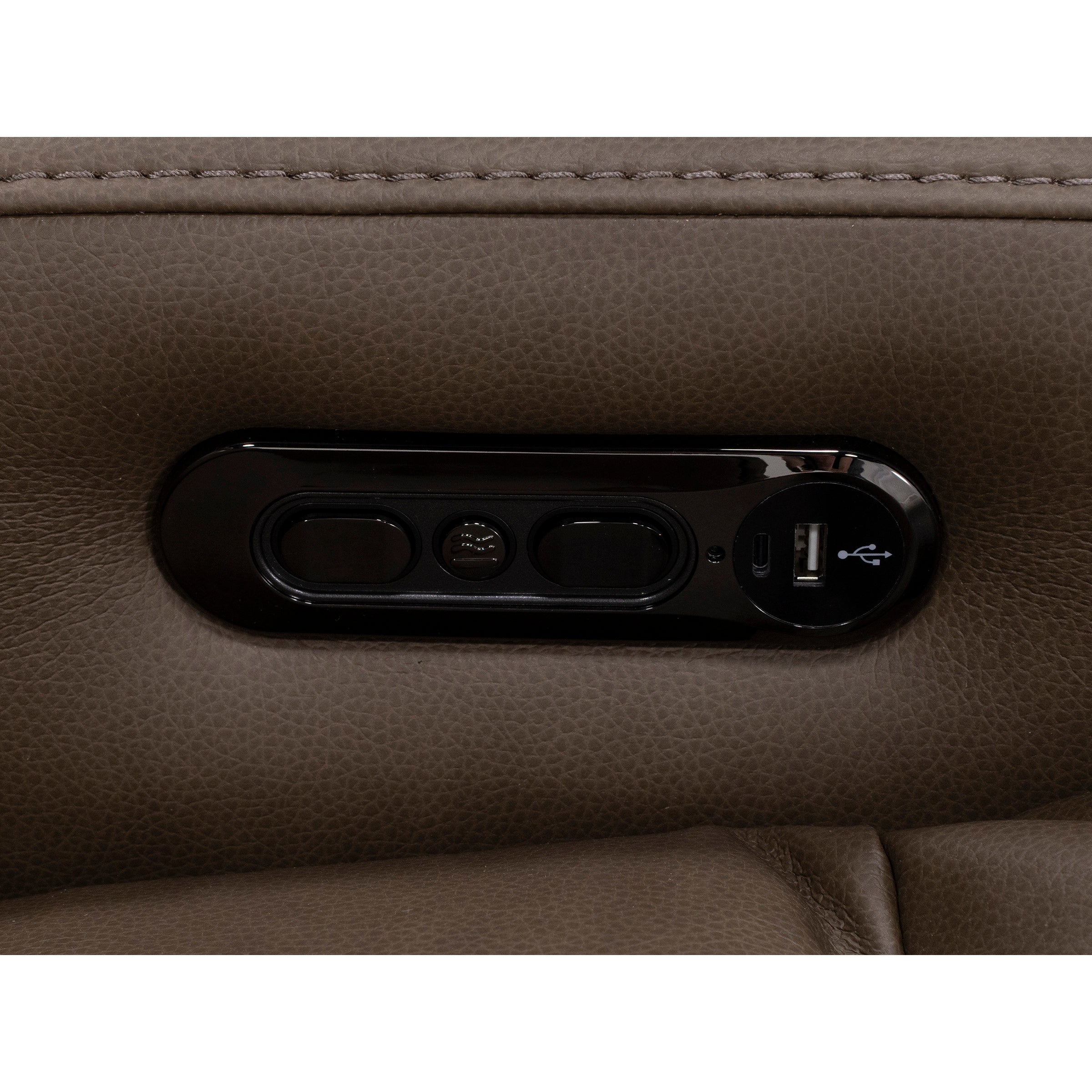 Hudson Power Headrest Reclining Console Loveseat With Massage