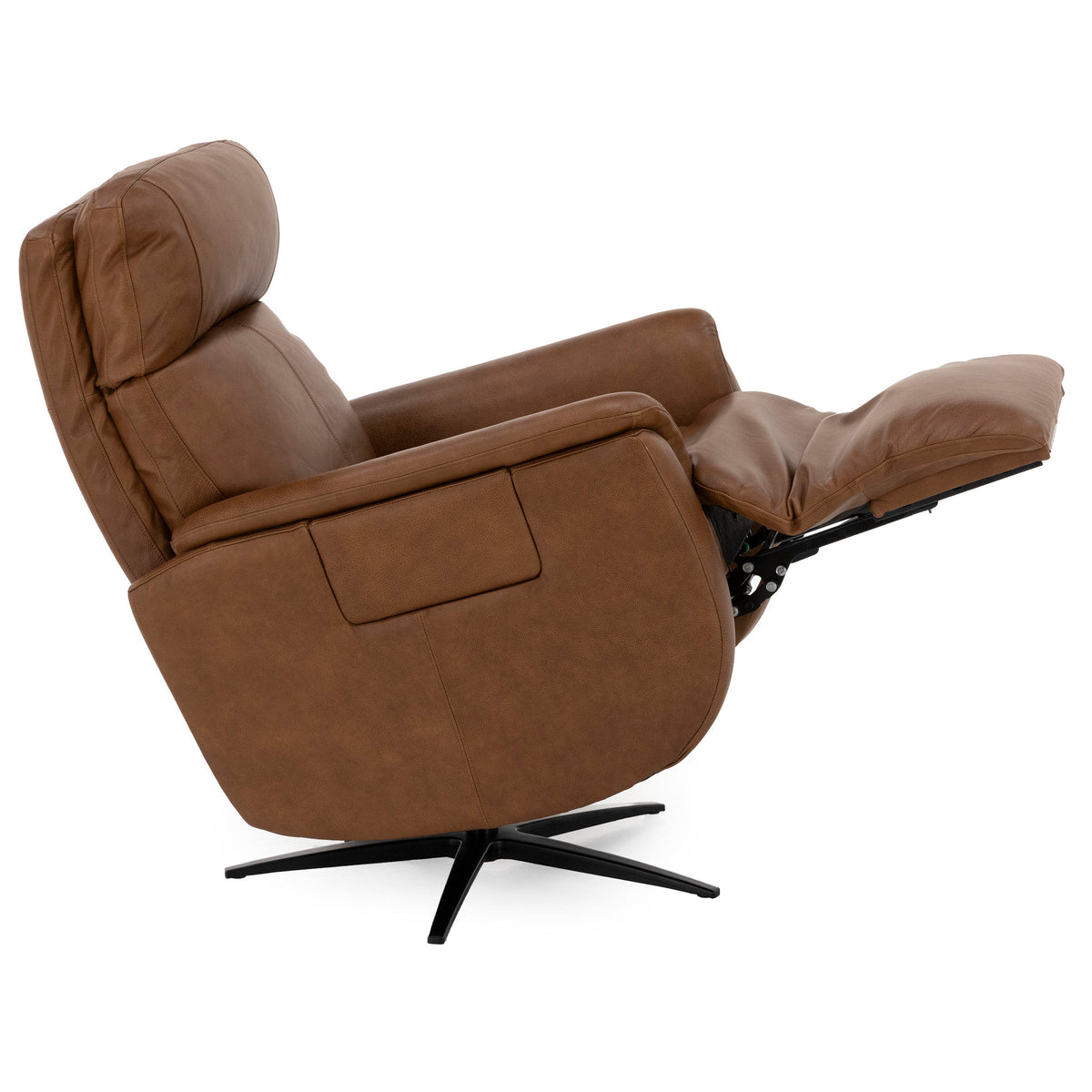 Zen Cove Leather Fully Loaded Swivel Recliner with Heat, Massage, Storage Console and Wireless Remote