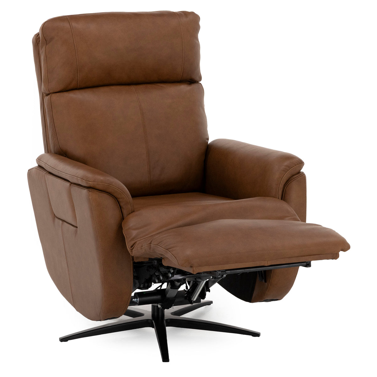 Zen Cove Leather Fully Loaded Swivel Recliner with Heat, Massage, Storage Console and Wireless Remote