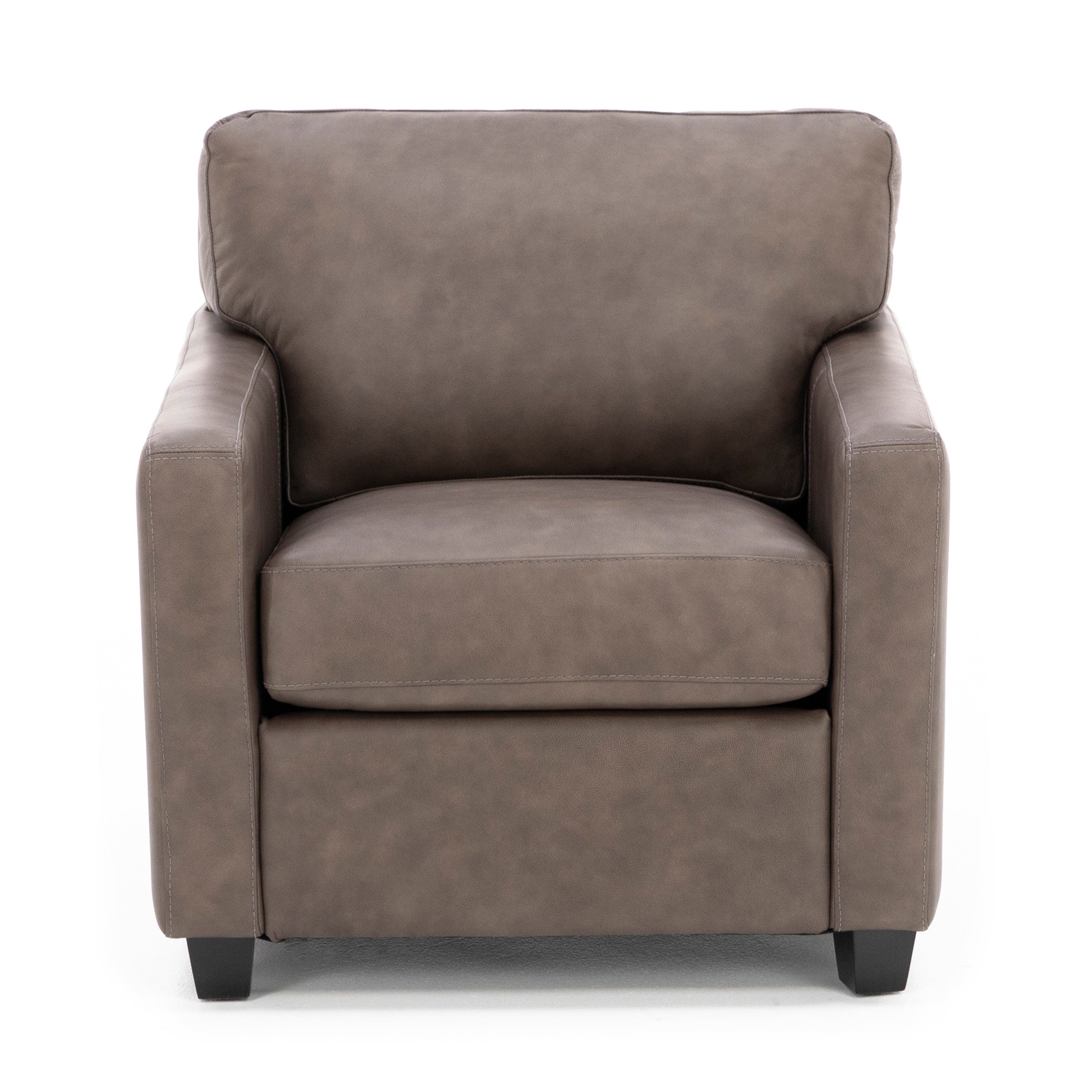 Sacramento Leather Medium Track Arm Chair