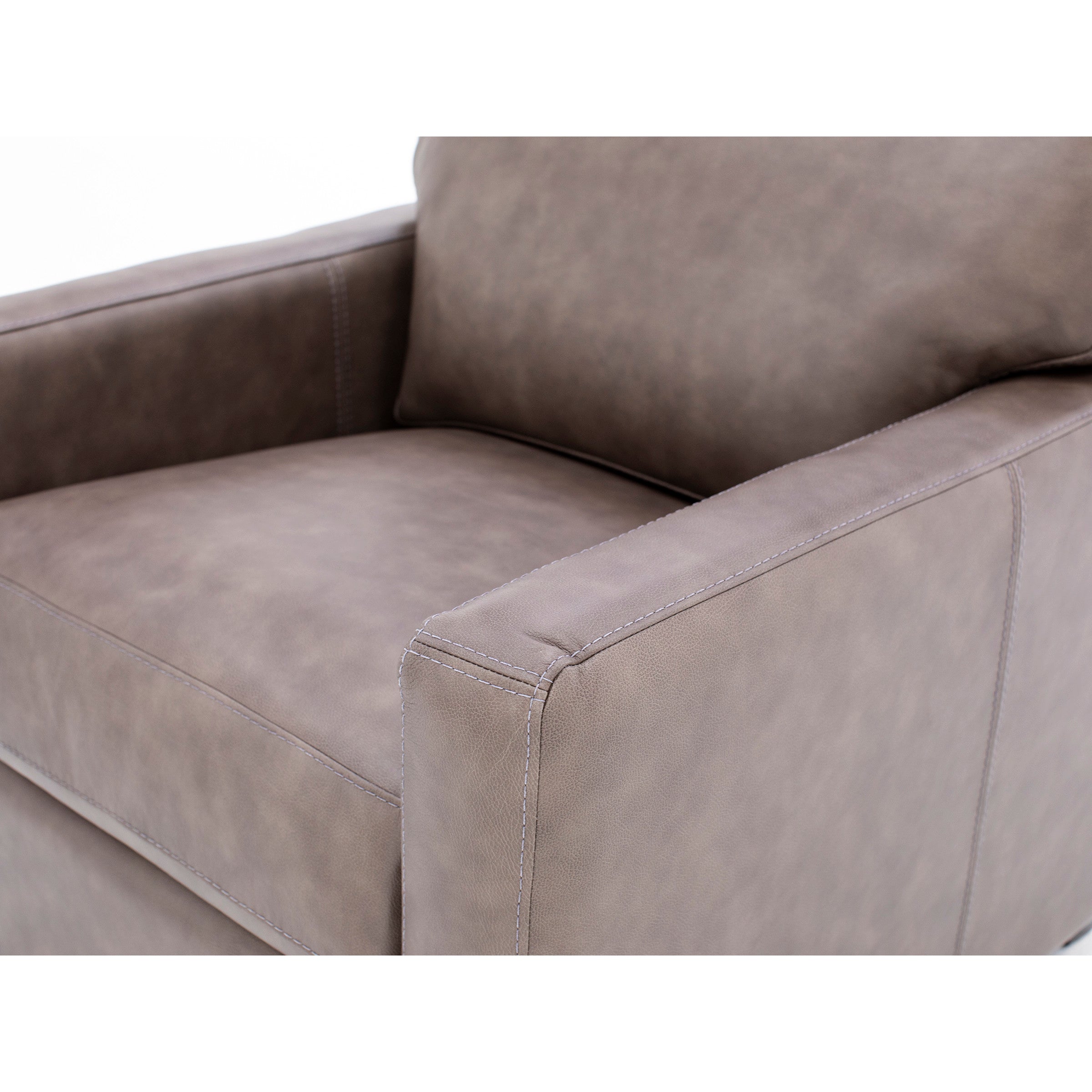 Sacramento Leather Medium Track Arm Chair