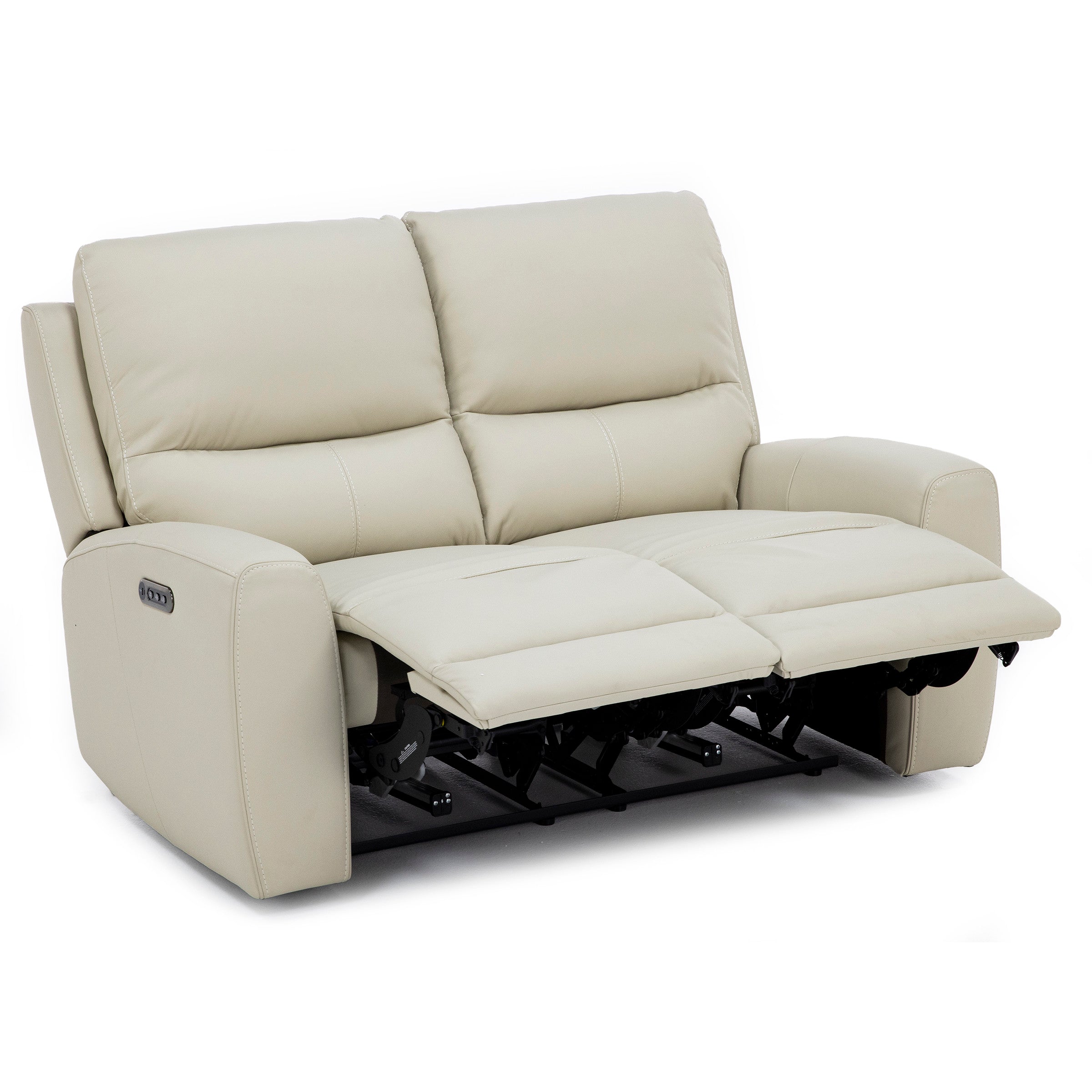 Fisher Leather Fully Loaded Reclining Loveseat