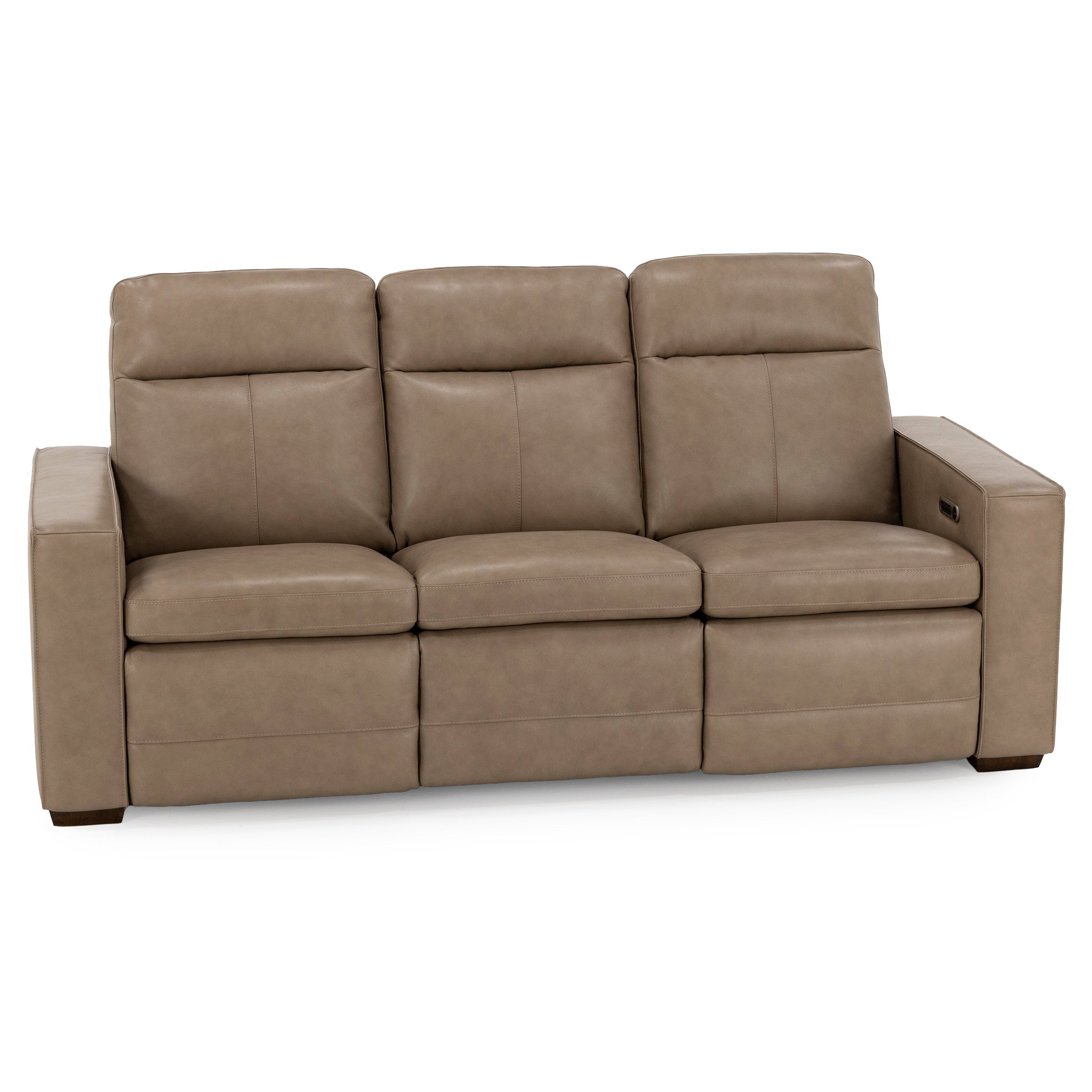 Flexsteel Dutchess Leather Fully Loaded Reclining Sofa With Drop Down Table
