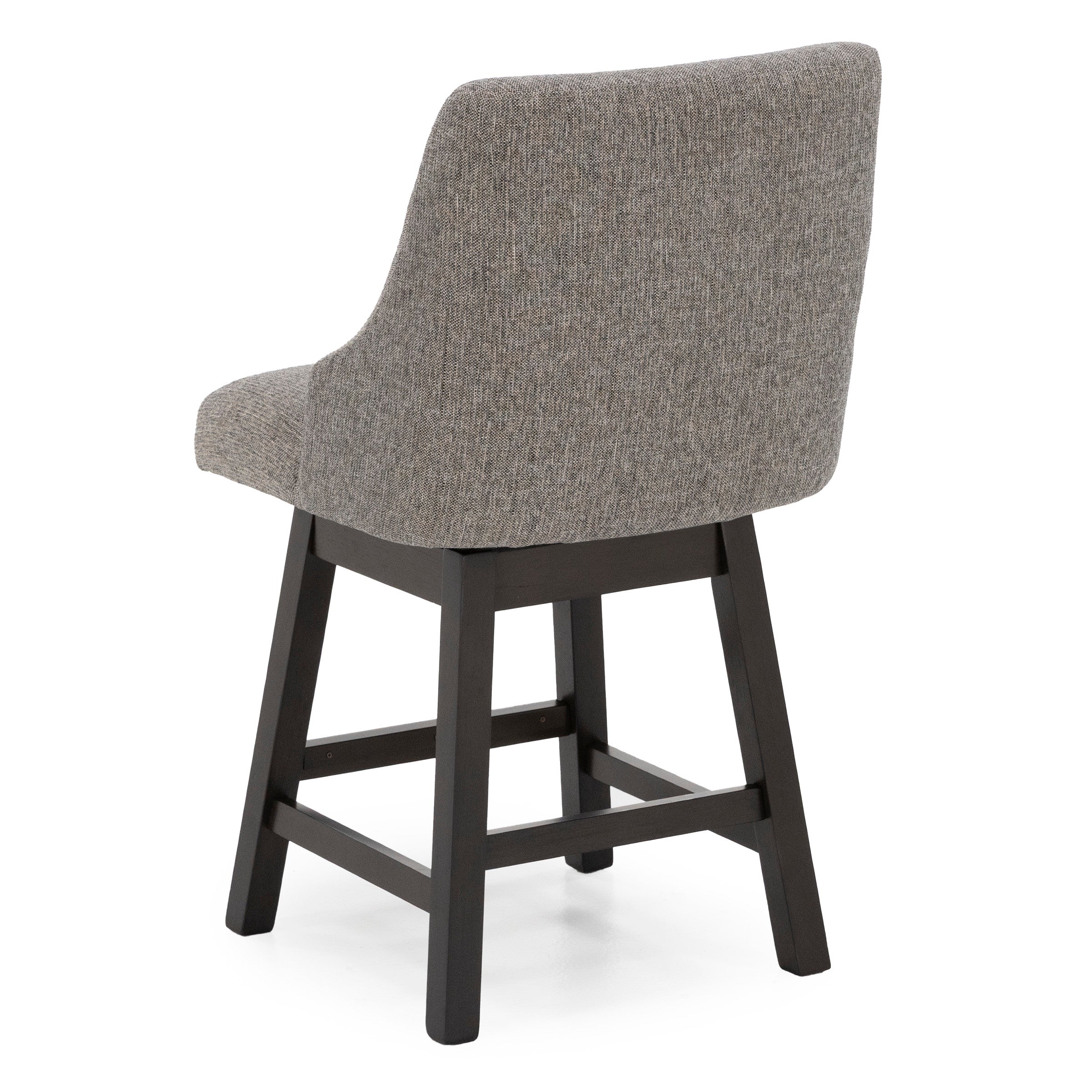 Nolan 24" Counter Upholstered Swivel Stool in Grey