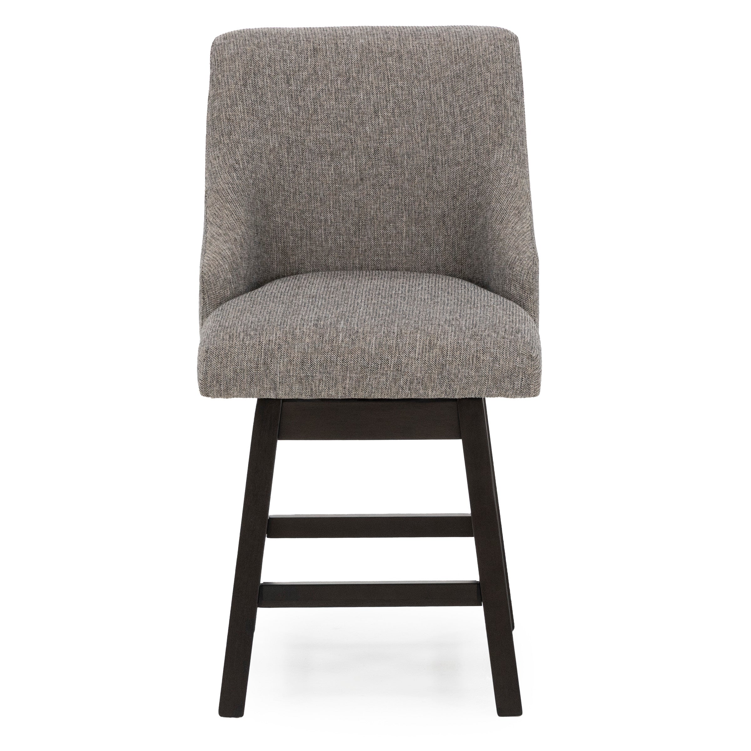 Nolan 24" Counter Upholstered Swivel Stool in Grey