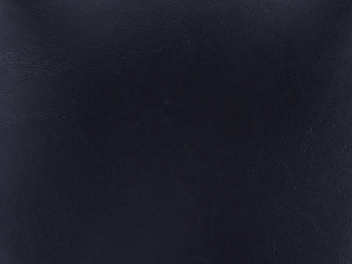 Dark navy leather texture sample, shown for color and material reference.