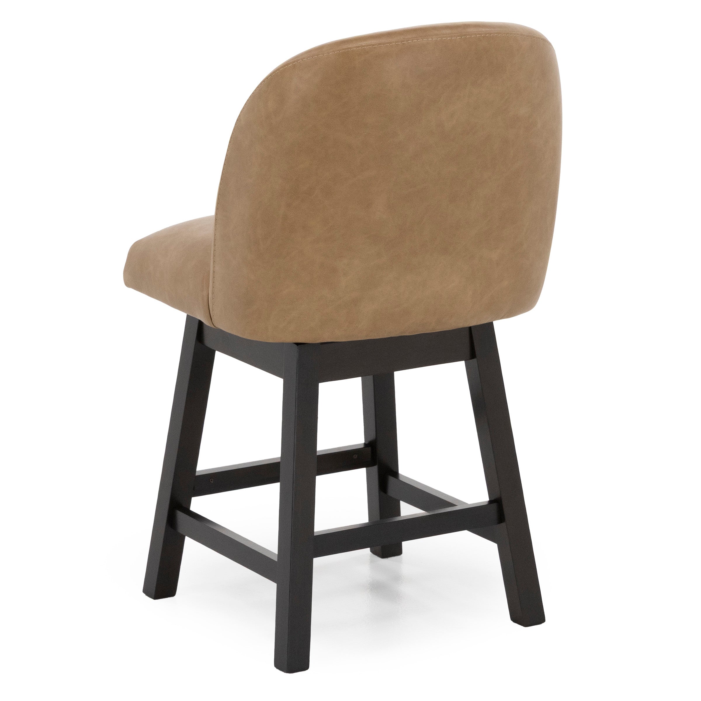 Nolan 24" Counter Upholstered Swivel Stool in Brown