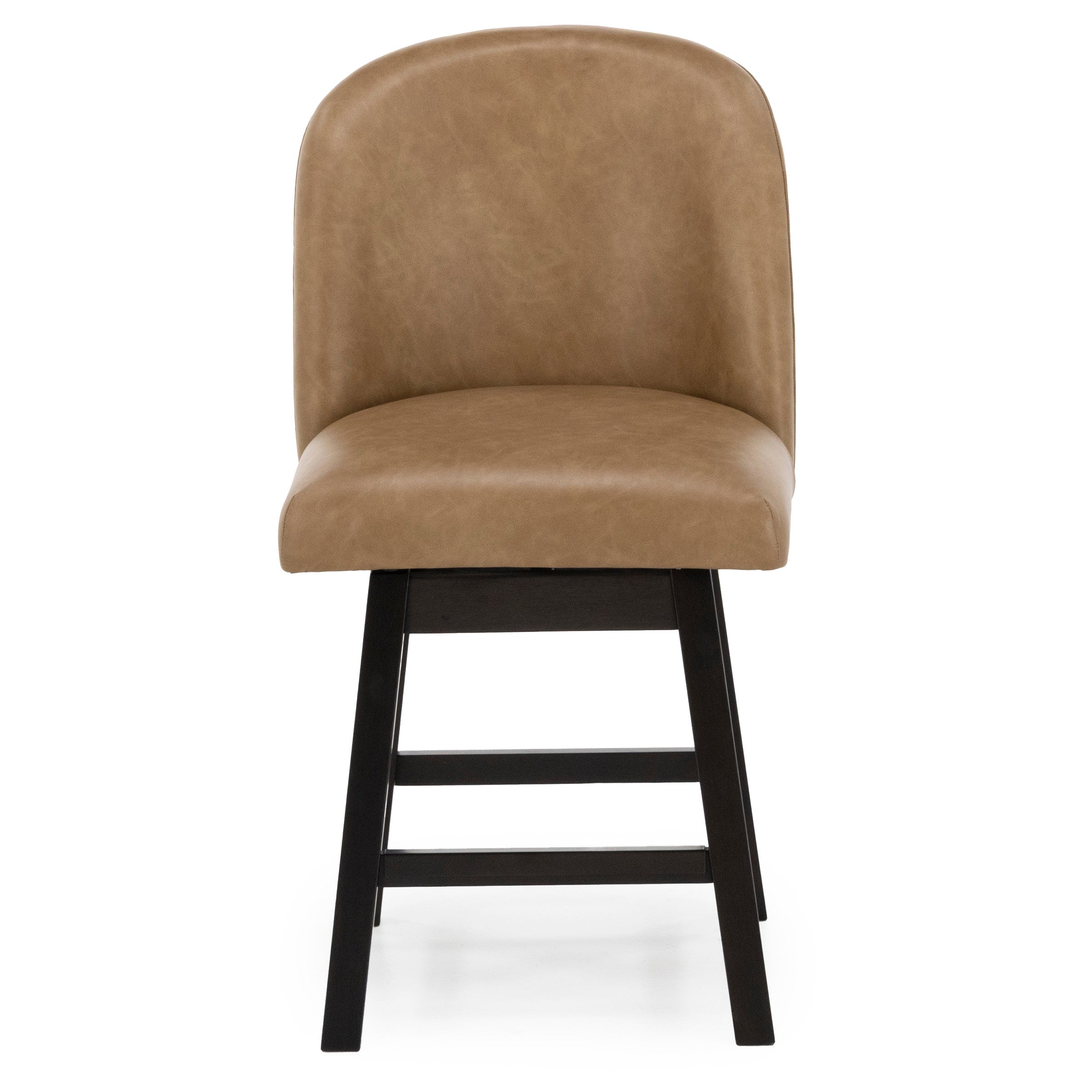 Nolan 24" Counter Upholstered Swivel Stool in Brown