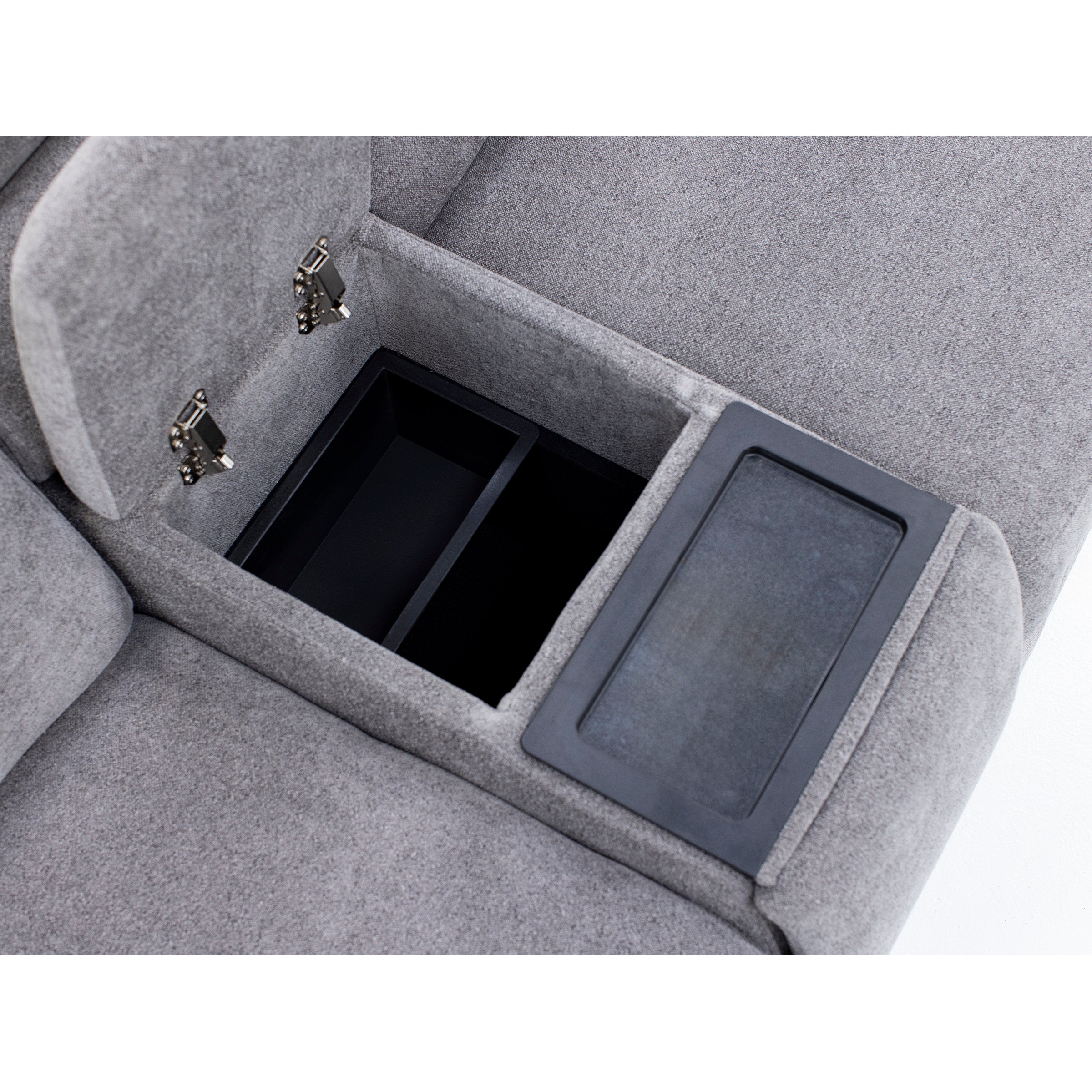 Surround 4-Pc. Fully Loaded Reclining Chaise Sofa With Bluetooth Speakers