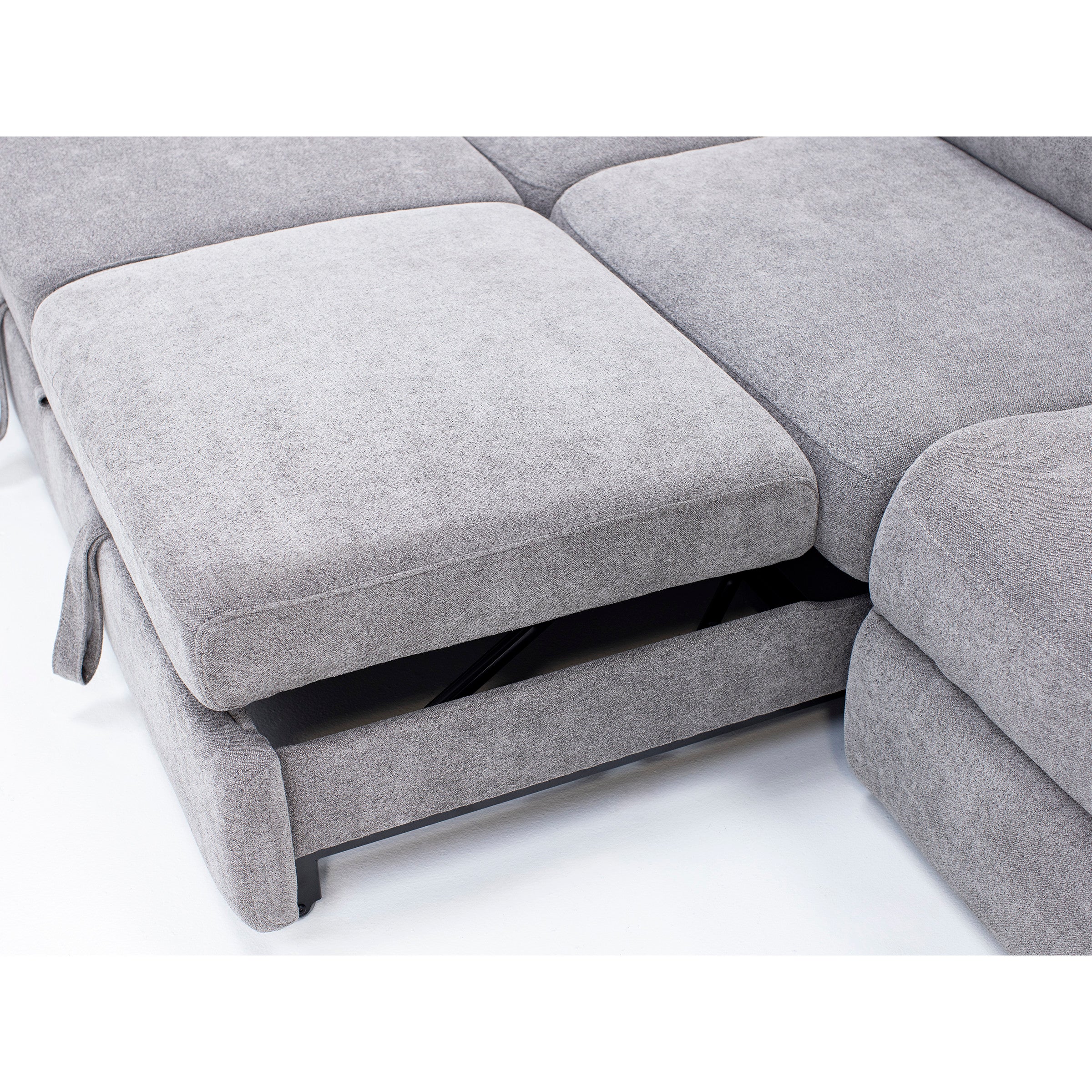 Surround 4-Pc. Fully Loaded Reclining Chaise Sofa With Bluetooth Speakers