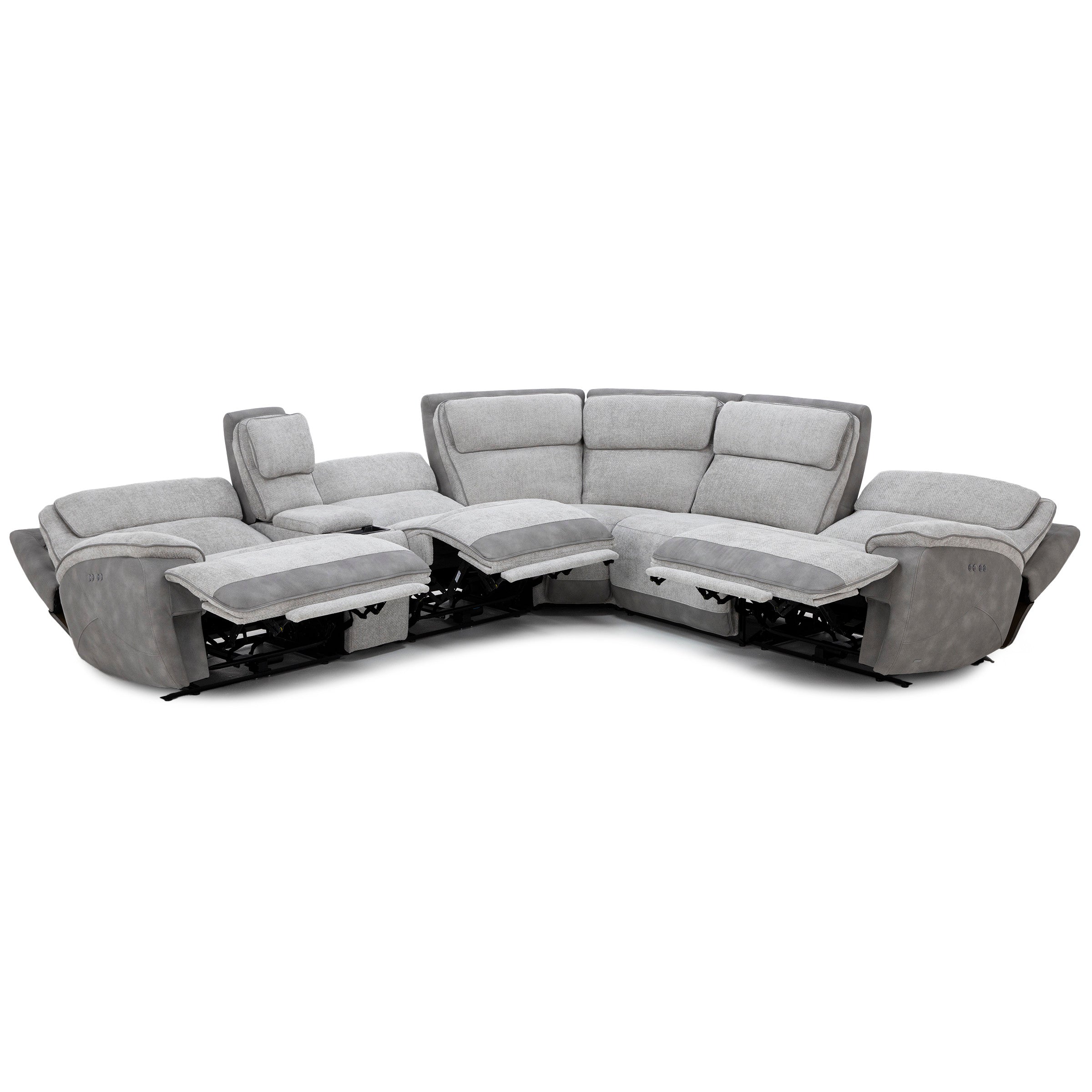 Drew & Jonathan Home Belvedere 6-Pc. Power Headrest Zero Gravity Reclining Modular