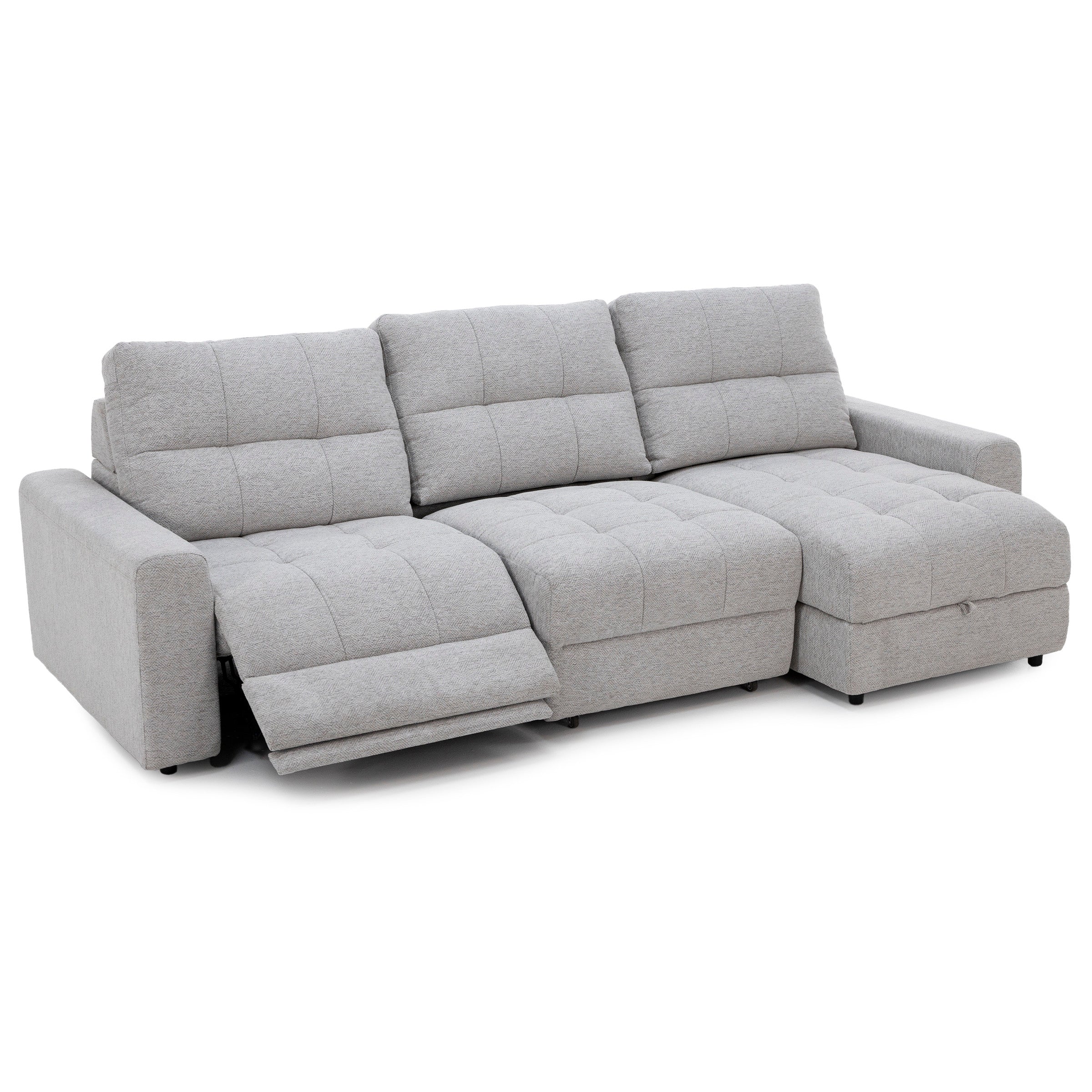 Duncan 3-Pc. Power Reclining Chaise Sofa With One Power Armless Sliding Chair
