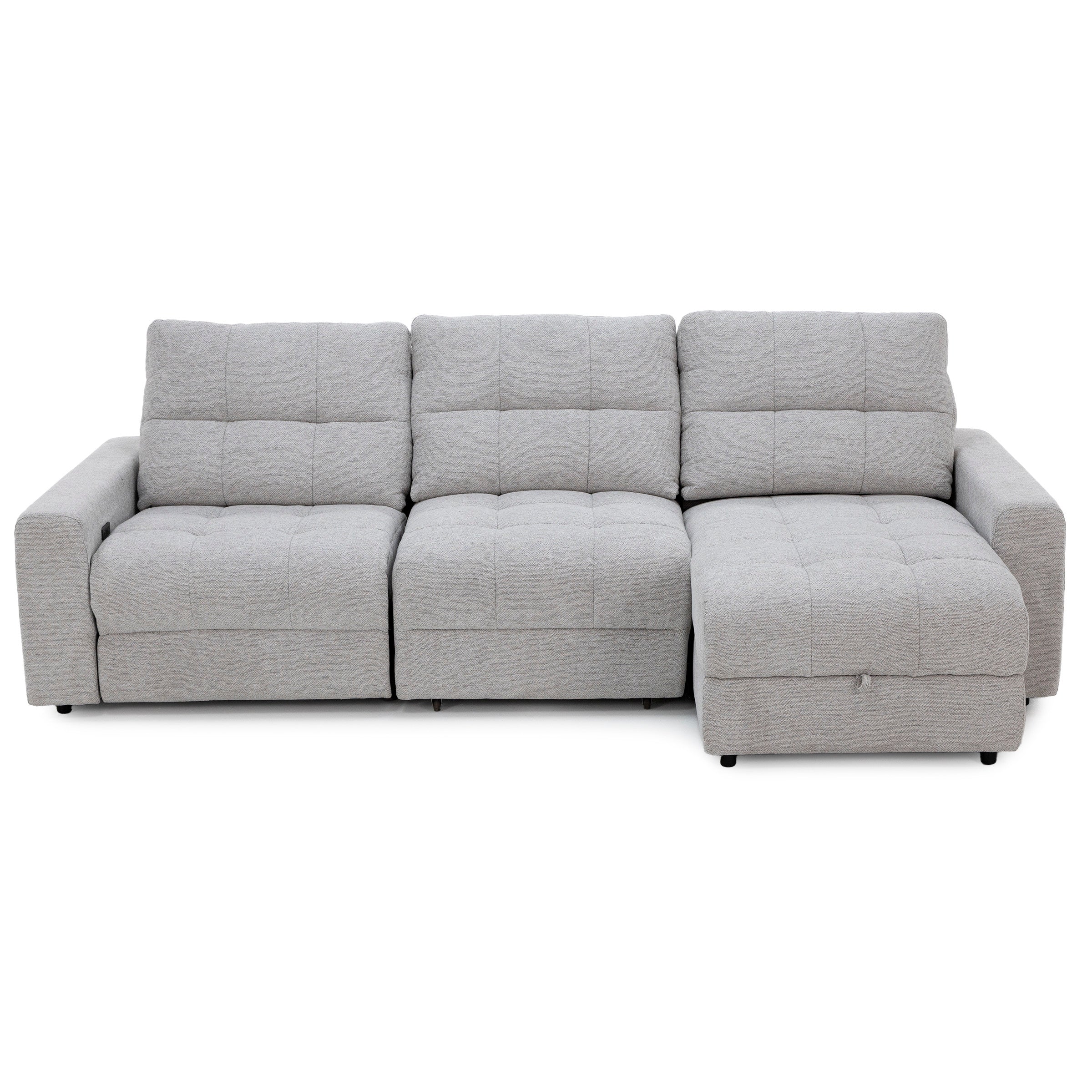 Duncan 3-Pc. Power Reclining Chaise Sofa With One Power Armless Sliding Chair