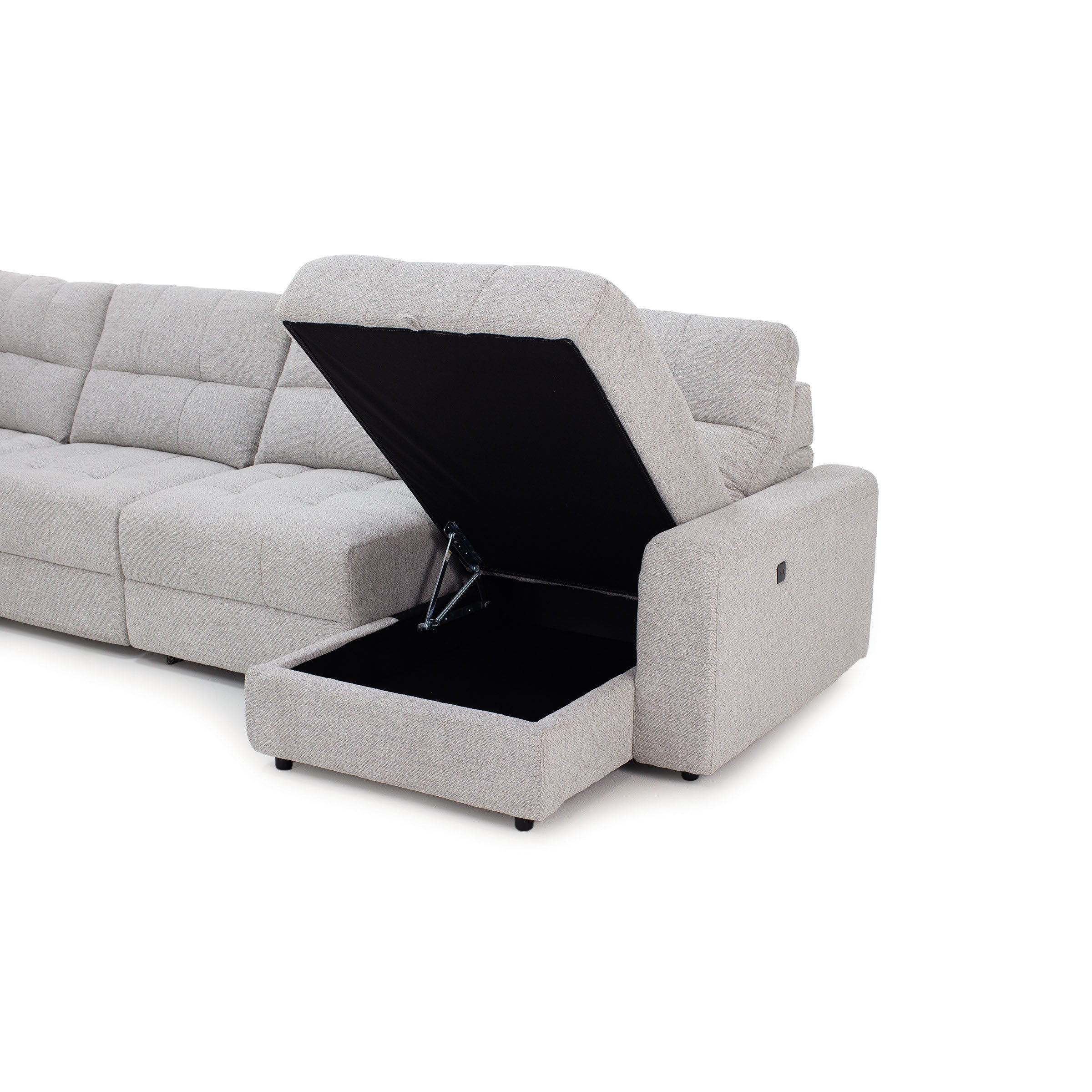 Duncan 3-Pc. Power Reclining Chaise Sofa With One Power Armless Sliding Chair