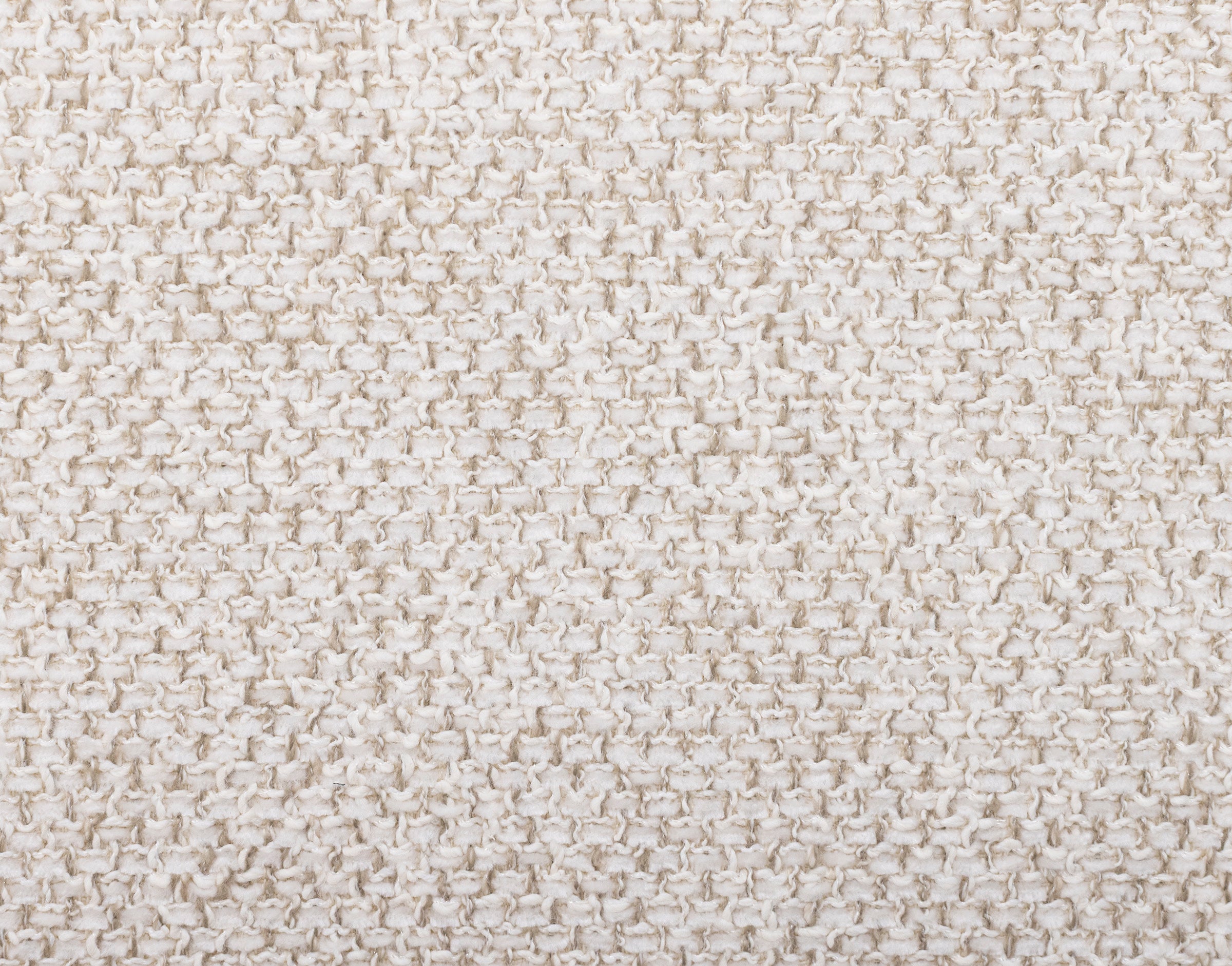 Close-up of off-white woven fabric texture.