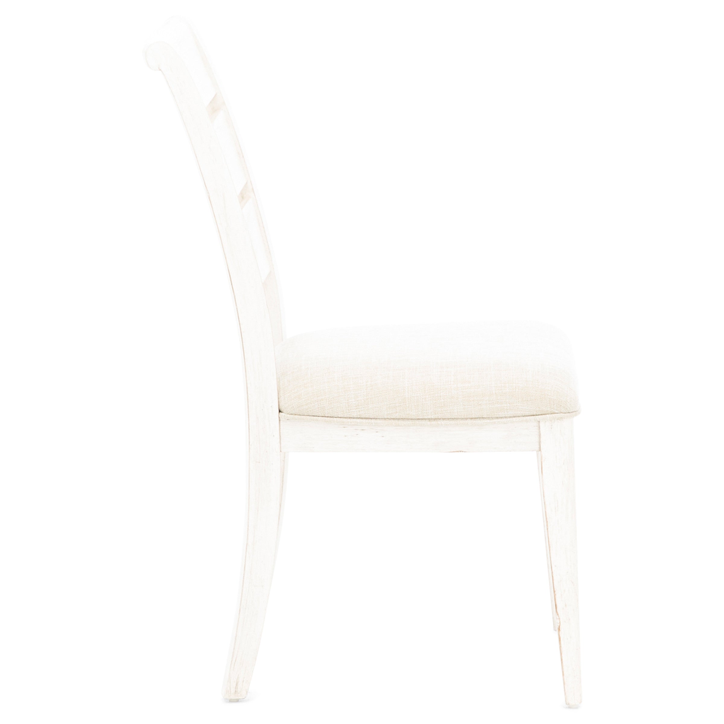 Farmhouse Reimagined Ladderback Upholstered Seat Side Chair