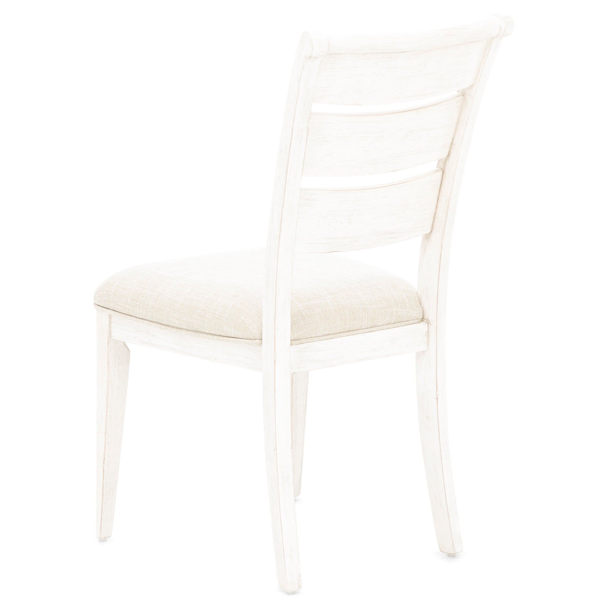Farmhouse Reimagined Ladderback Upholstered Seat Side Chair