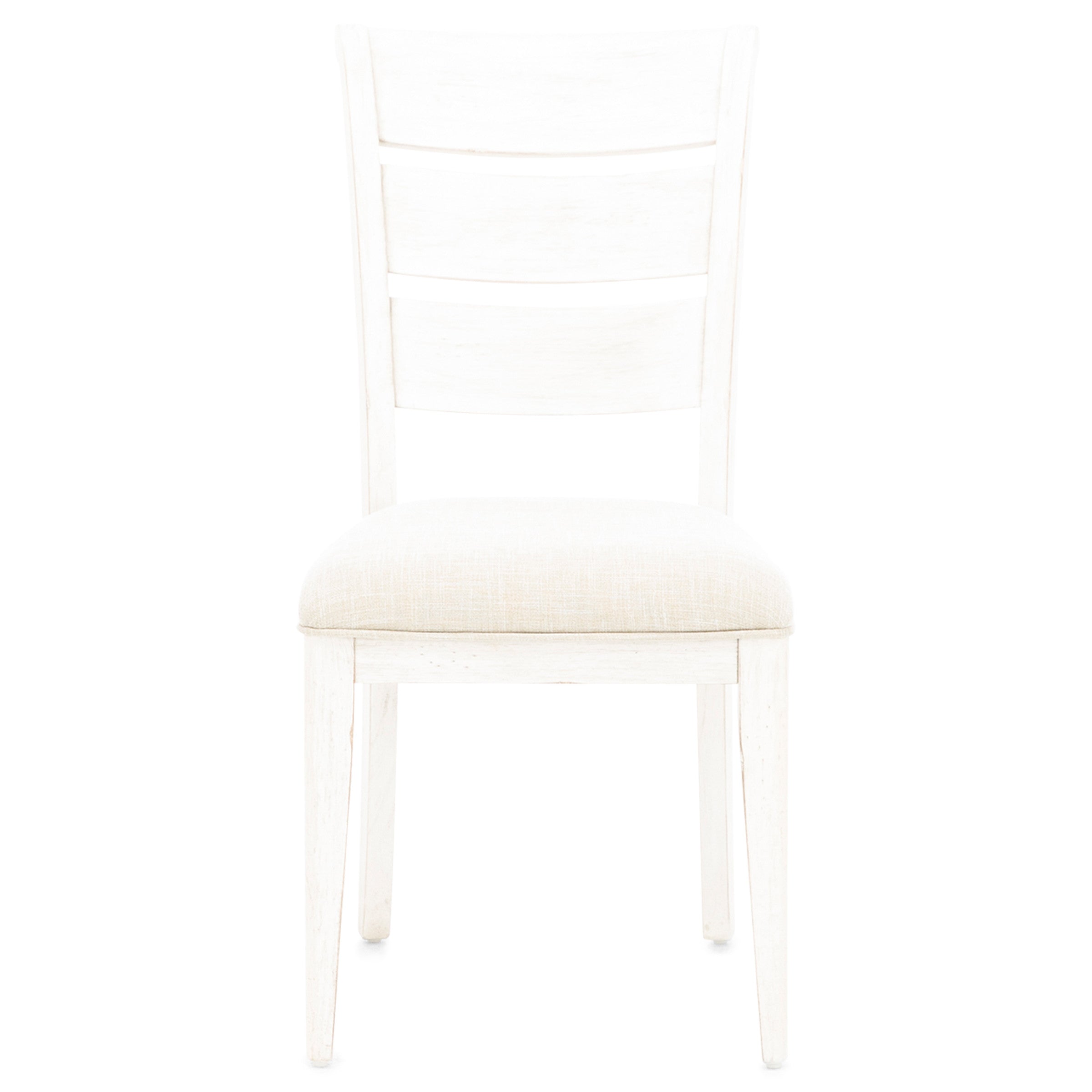Farmhouse Reimagined Ladderback Upholstered Seat Side Chair