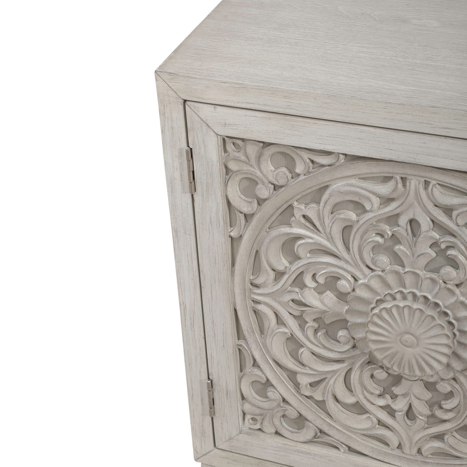 Sundance 60" 2 Door 3 Drawer Accent Cabinet In Antique Linen Finish
