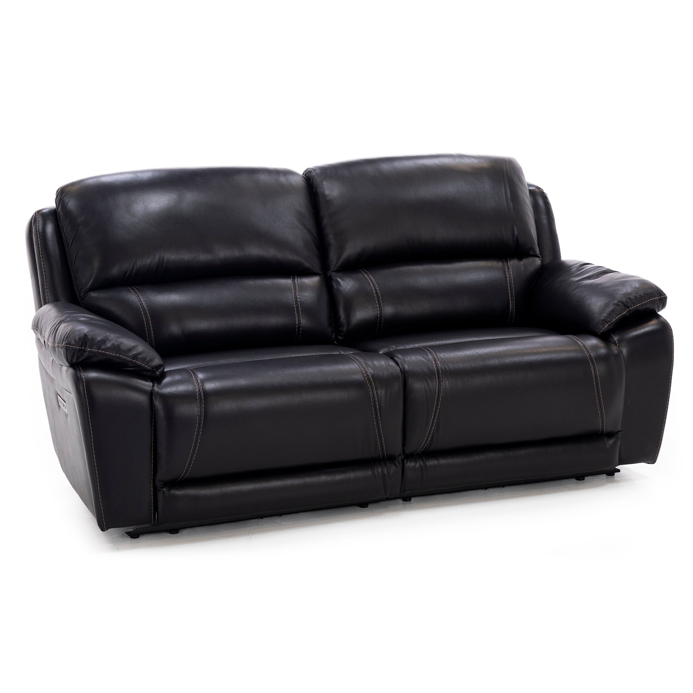 Laredo 4 Leather Power Headrest Power Recliner in Blackberry for
