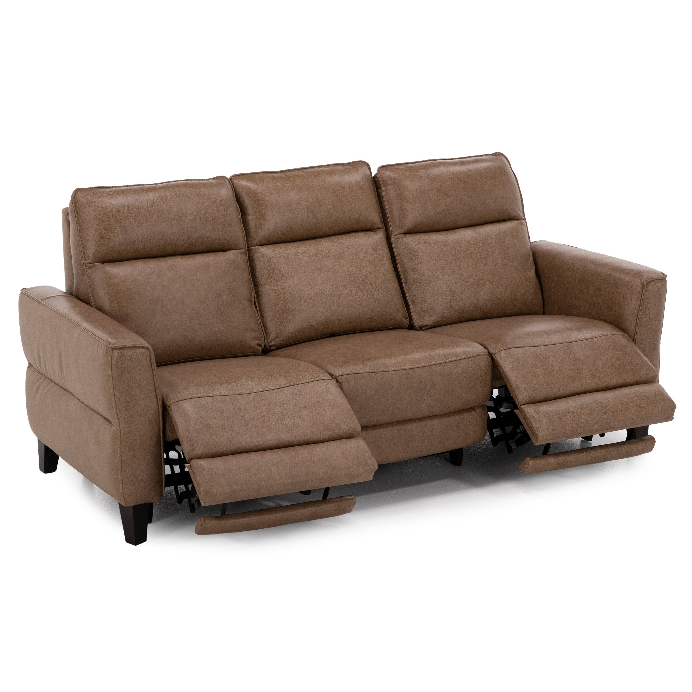 New York Leather Power Headrest Reclining Sofa
