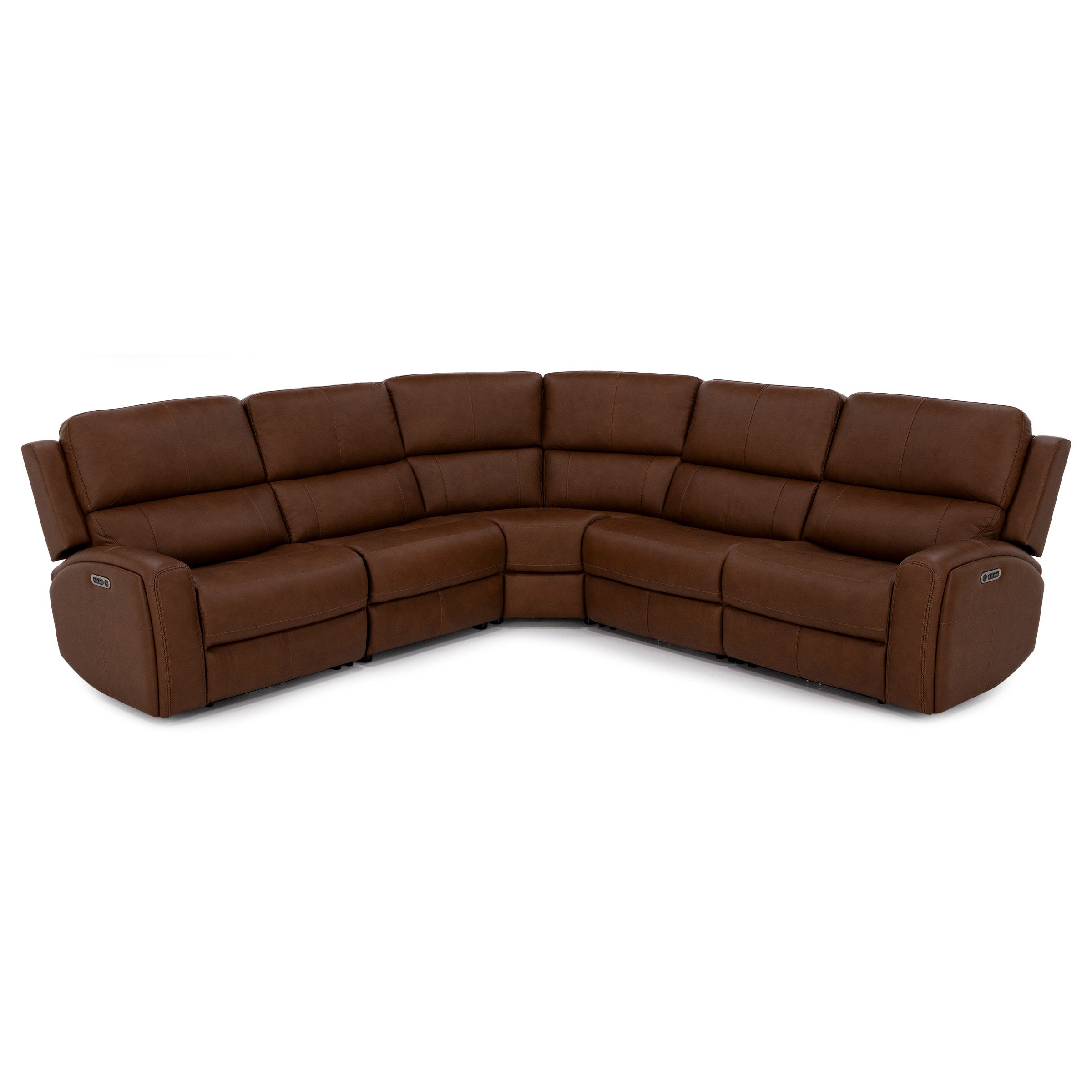 Flexsteel Landon 5-Pc. Leather Fully Loaded Zero Gravity Reclining Modular