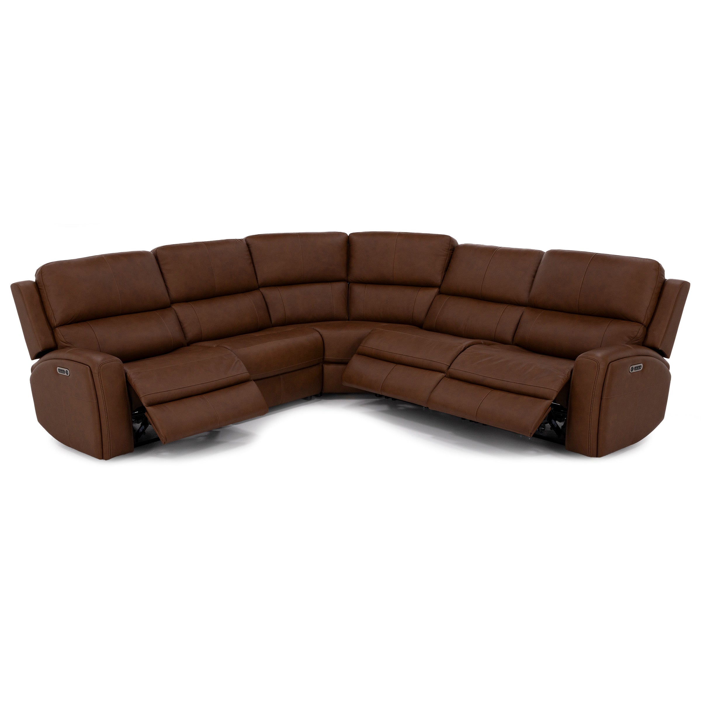 Flexsteel Landon 5-Pc. Leather Fully Loaded Zero Gravity Reclining Modular