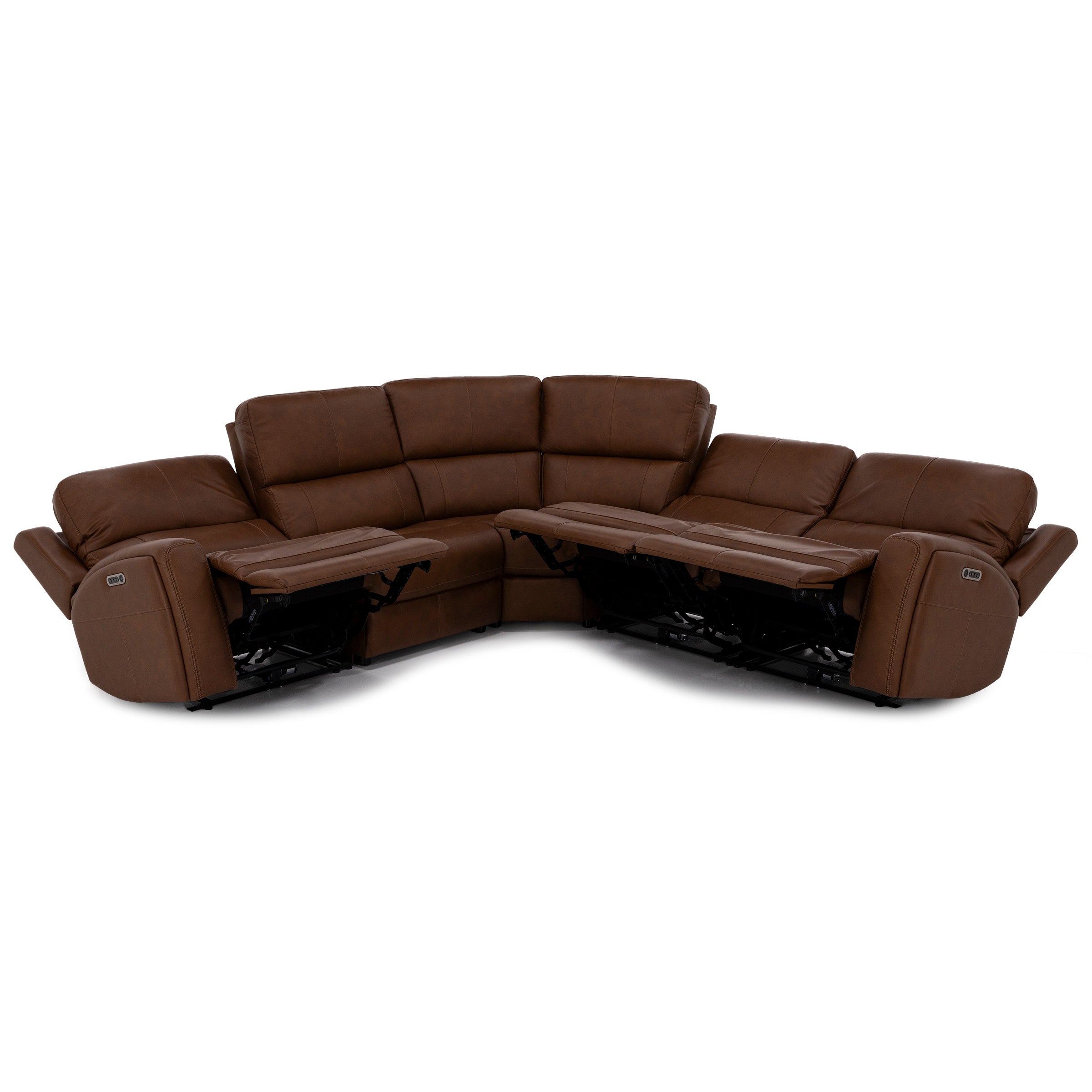 Flexsteel Landon 5-Pc. Leather Fully Loaded Zero Gravity Reclining Modular