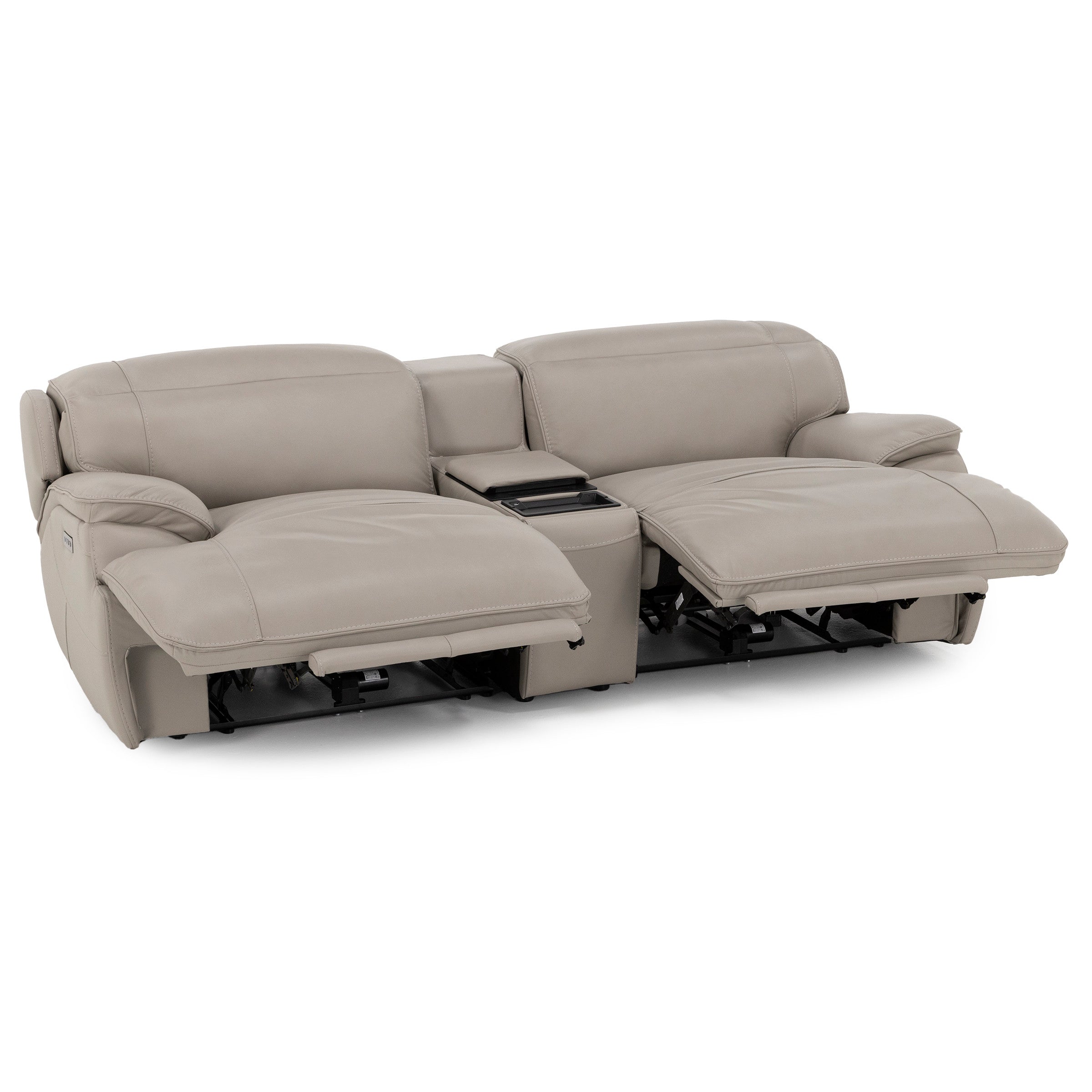 Carrie 3-Pc. Leather Zero Gravity Power Headrest Reclining Loveseat With Console Refrigerator