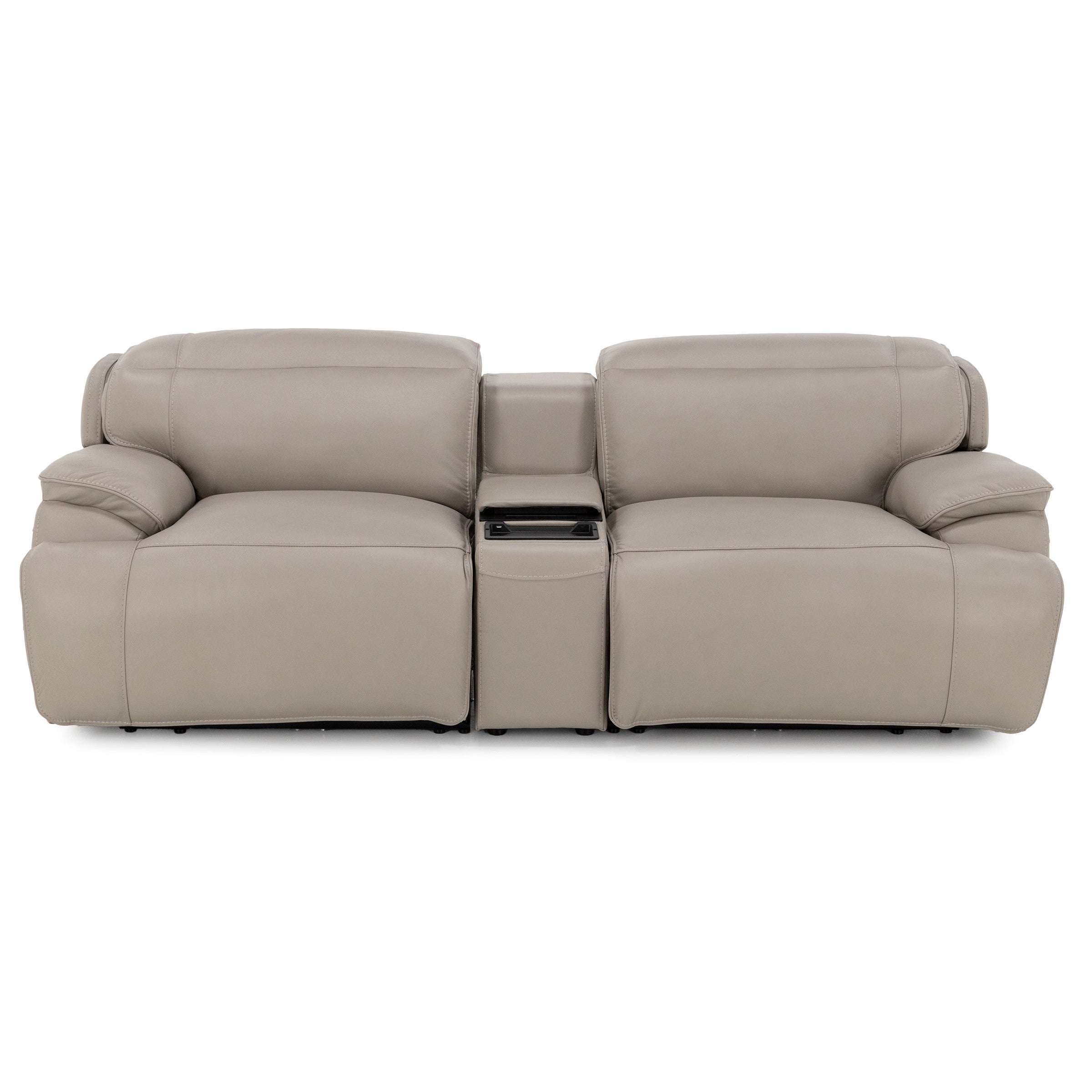 Carrie 3-Pc. Leather Zero Gravity Power Headrest Reclining Loveseat With Console Refrigerator