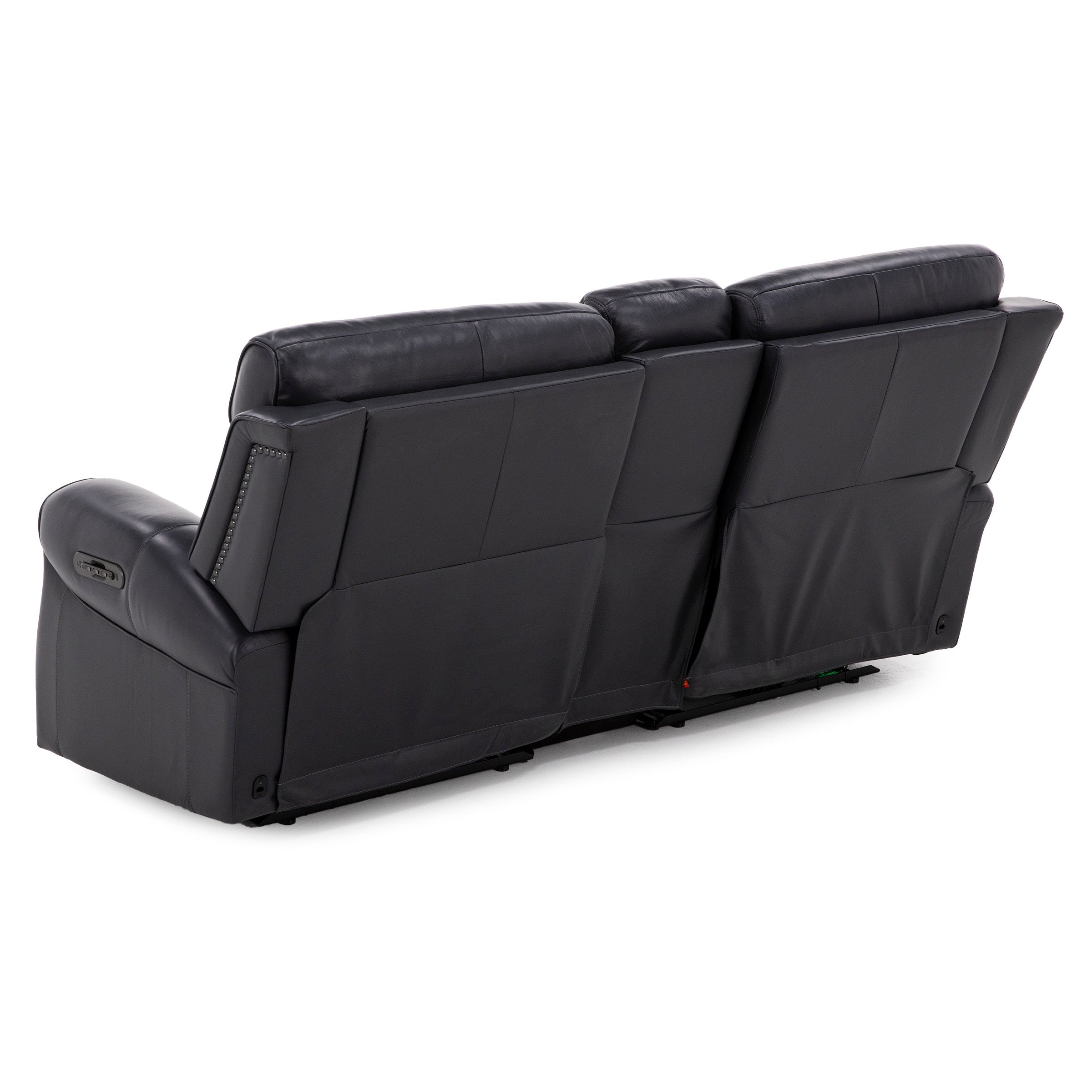 Kinston 3Pc Leather Fully Loaded Zero Gravity Reclining Console Loveseat With Heat,Massage & Charger