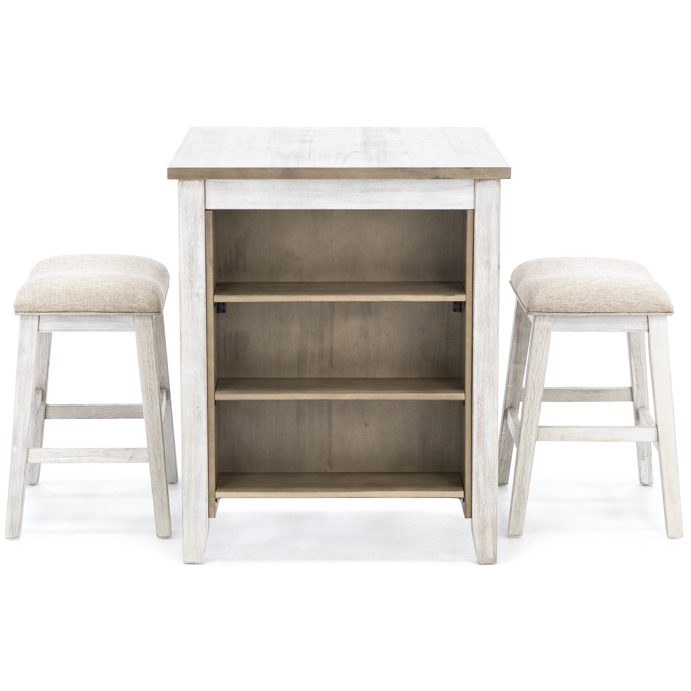 Casey Two-Toned 3-pc. Counter Island Set