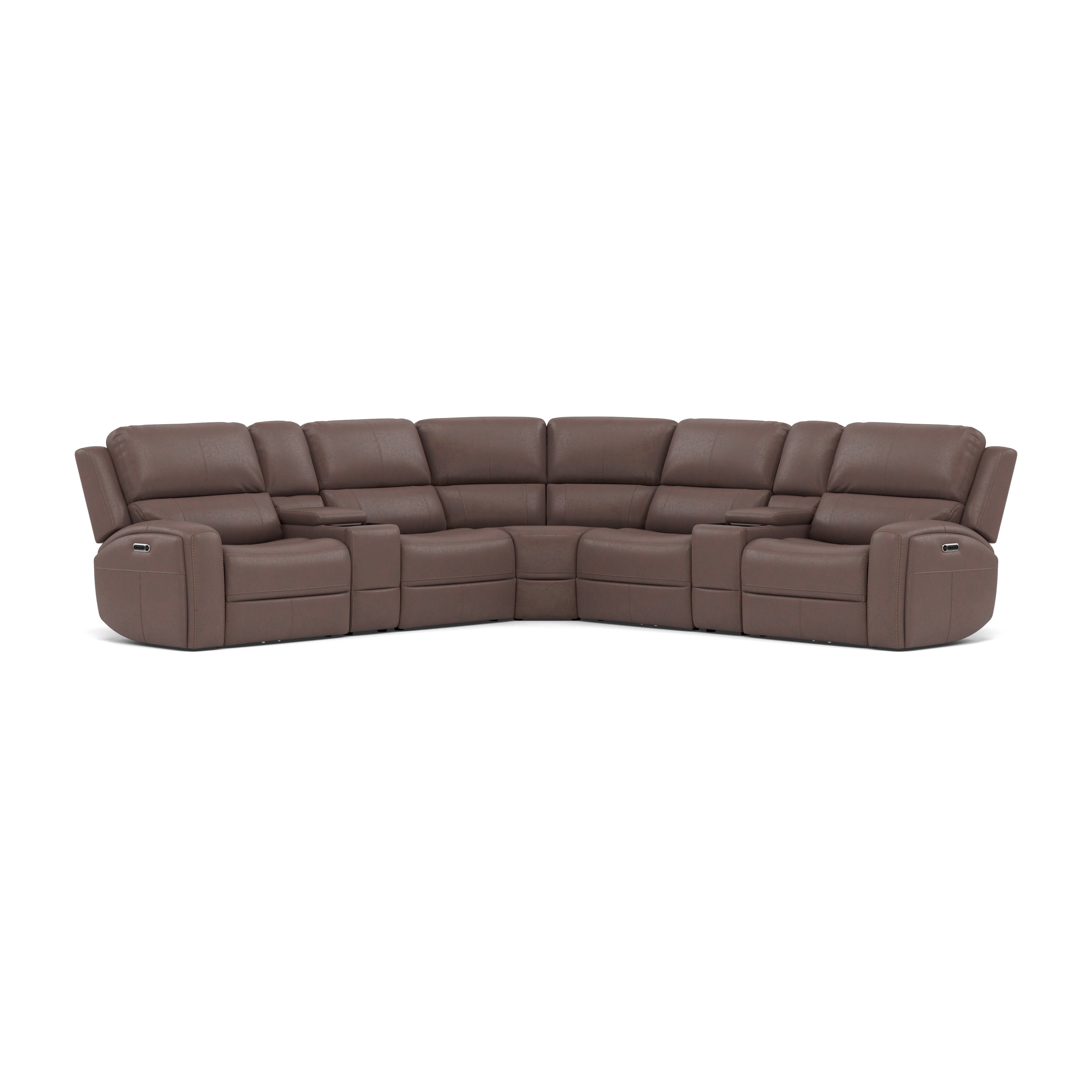 Flexsteel Landon 7-Pc. Leather Fully Loaded Zero Gravity Reclining Modular
