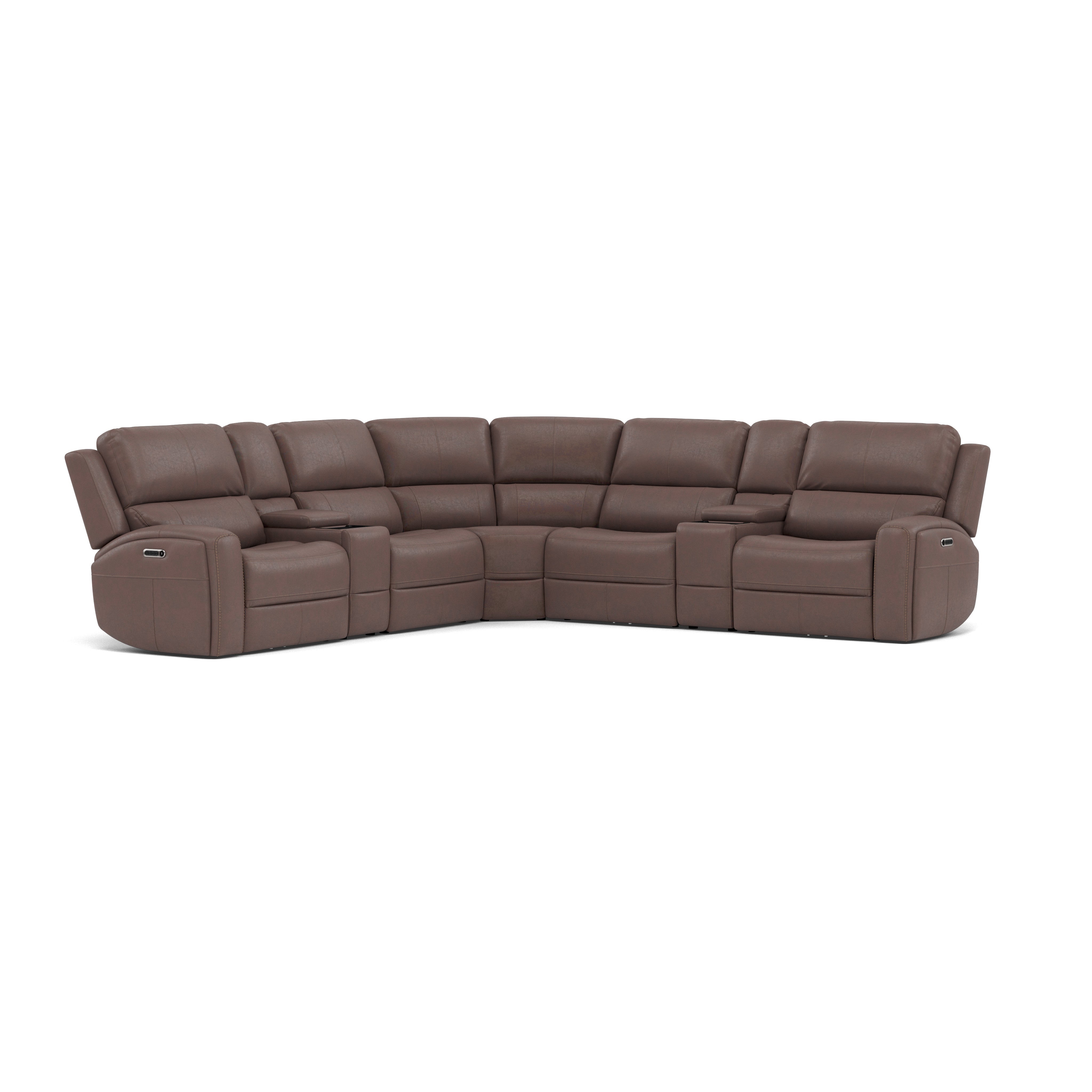 Flexsteel Landon 7-Pc. Leather Fully Loaded Zero Gravity Reclining Modular
