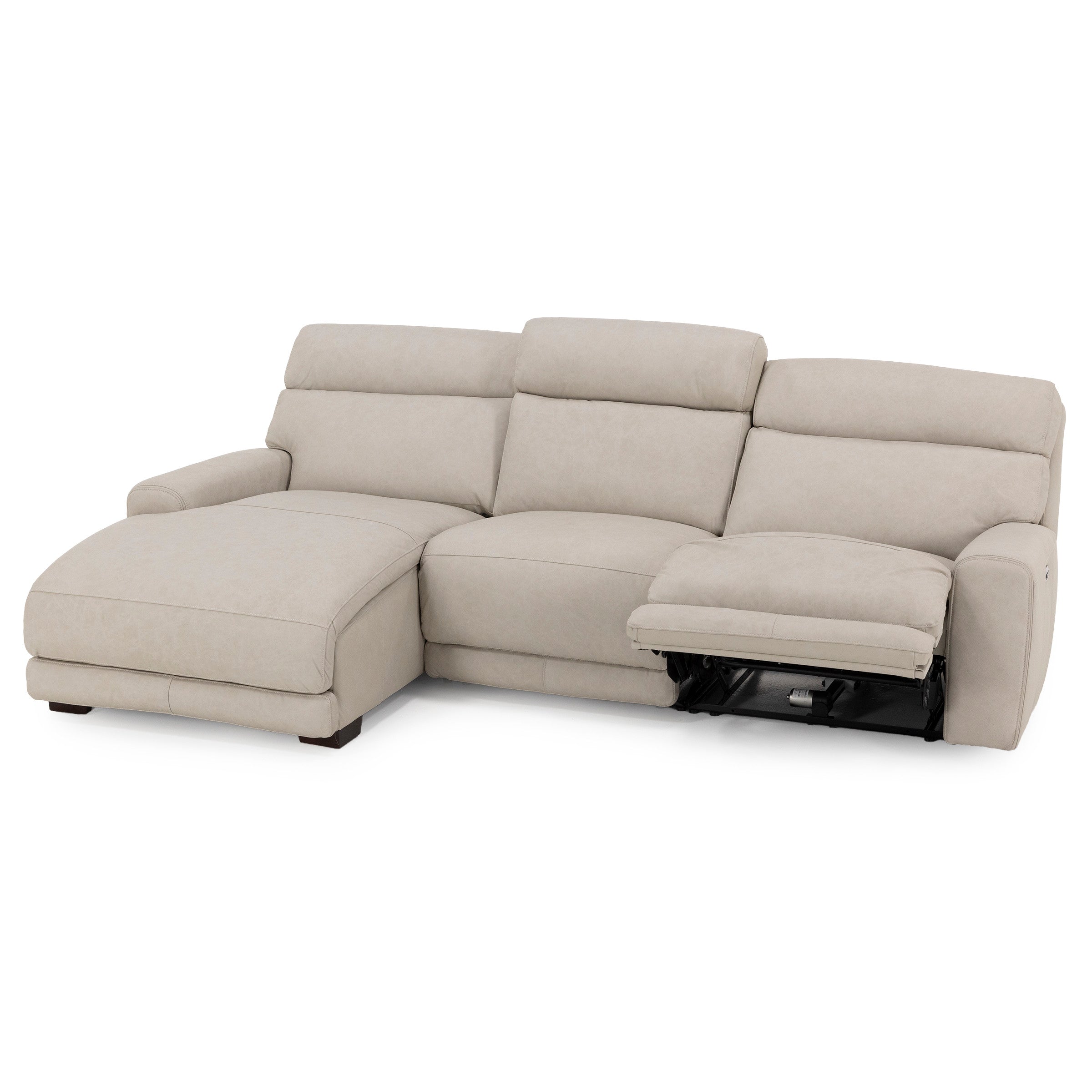 Morrow 3-Pc. Leather Fully Loaded Zero Gravity Reclining Chaise Sofa