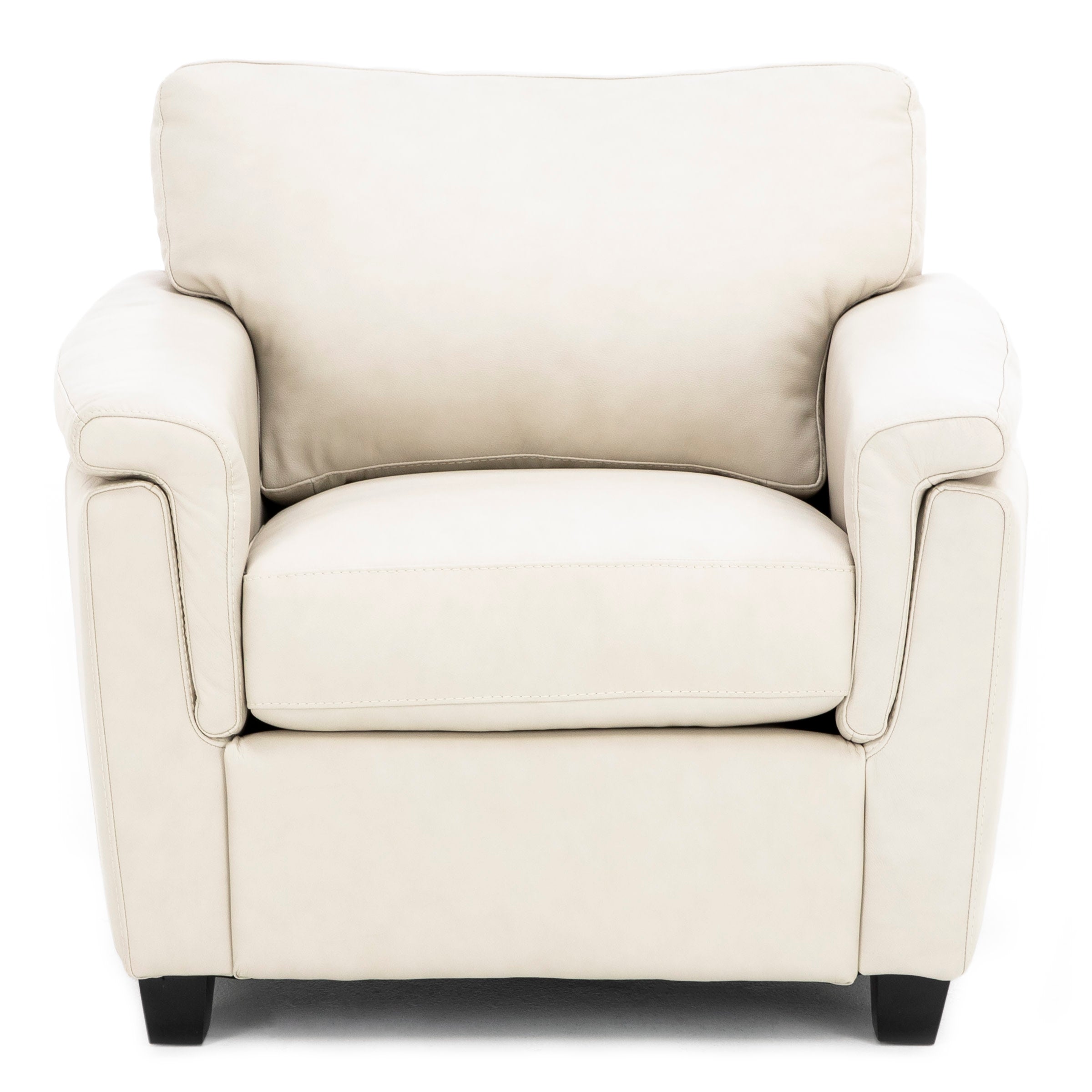 Sacramento Leather Medium Pillow Arm Chair