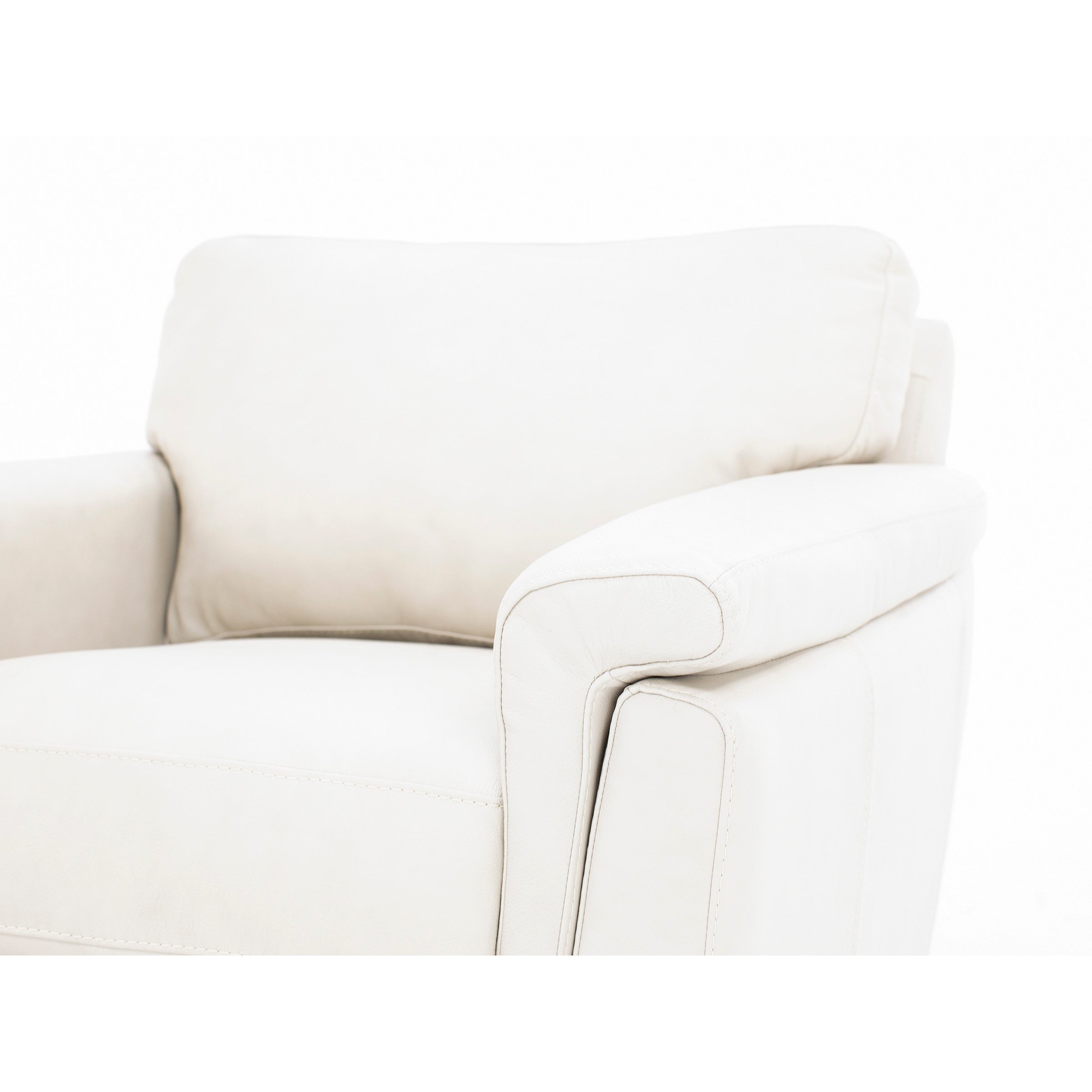 Sacramento Leather Medium Pillow Arm Chair