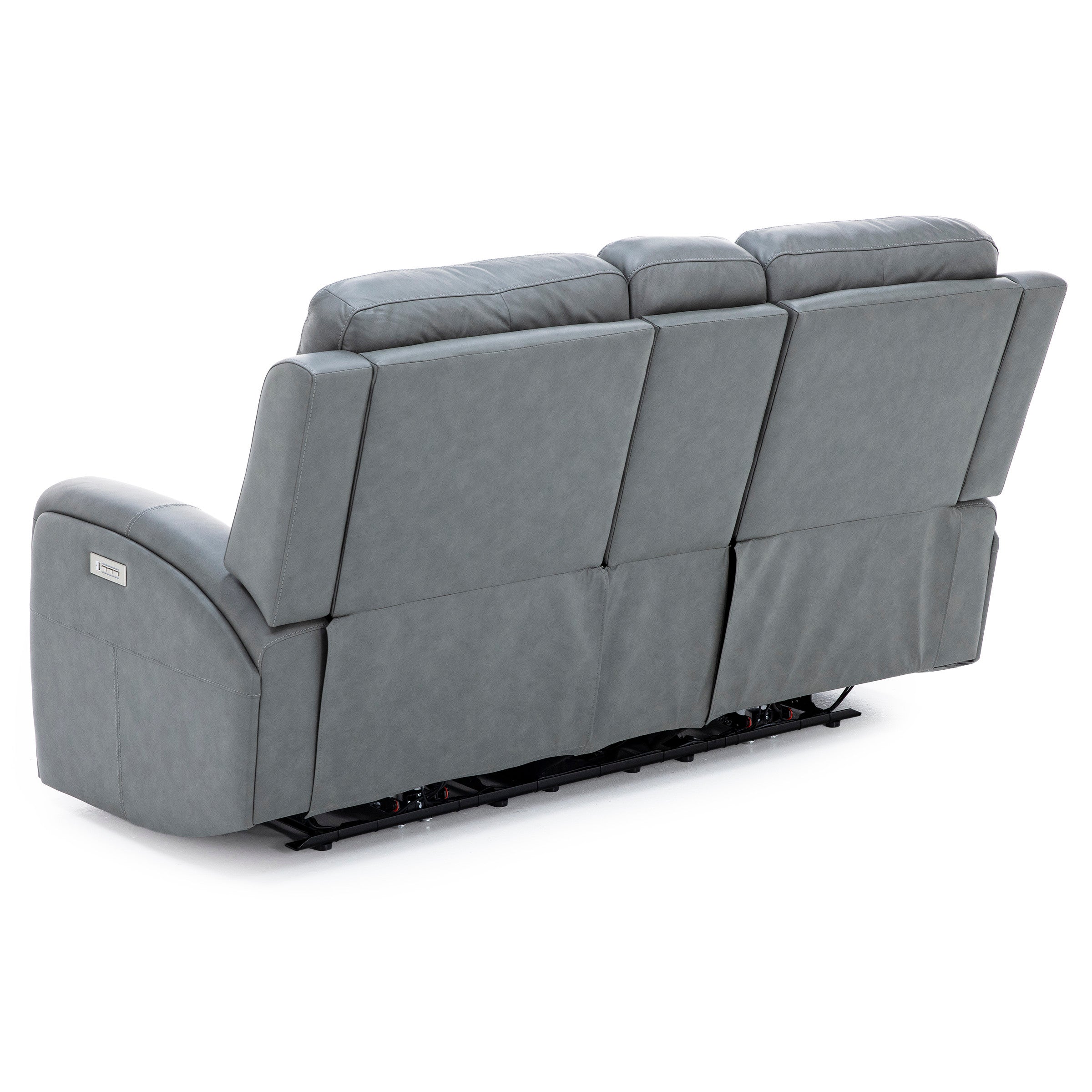 Flexsteel Landon Leather Zero Gravity Fully Loaded Reclining Console Loveseat With Wireless Charging