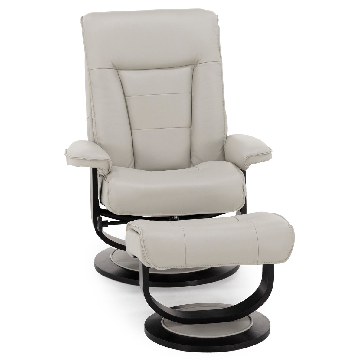 Genevive Leather Chair and Ottoman Set